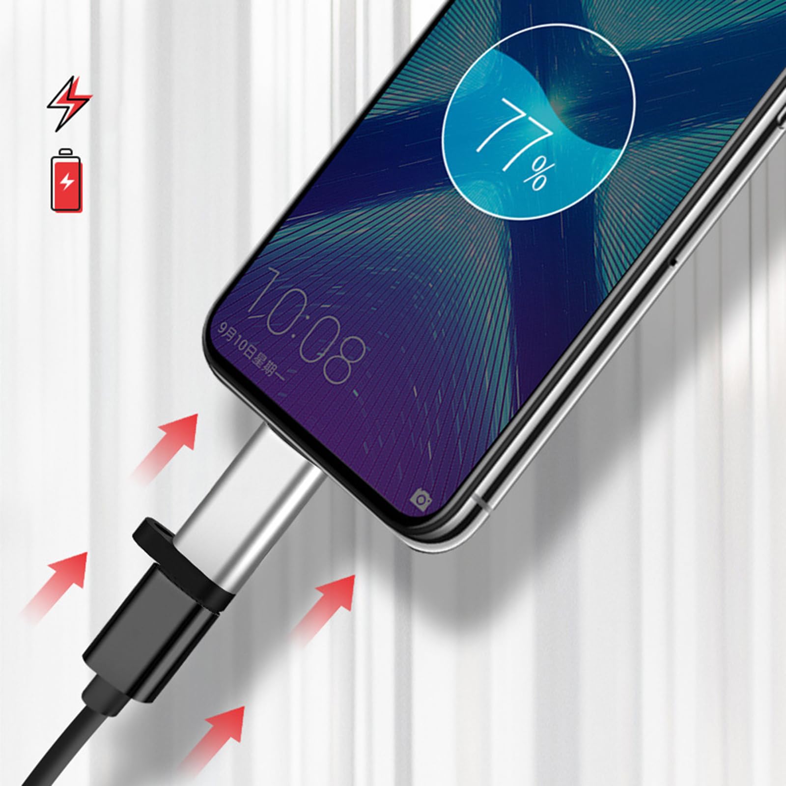 USB C Female to Micro USB Male Adapter - Fast Charging & Data Sync Converter with Lanyard | Compatible with Smartphones, Tablets, Power Banks & More