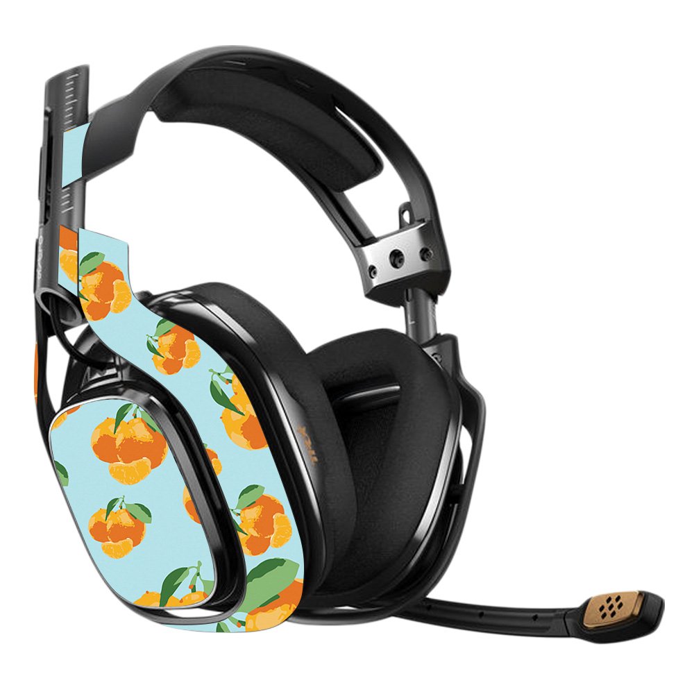 Astro A40 3rd Generation Gaming Headset Skin - Orange Vinyl Decal Wrap Cover | Protective & Durable | Easy to Apply & Remove | Made in USA | Perfect for Gaming Setups & Customization