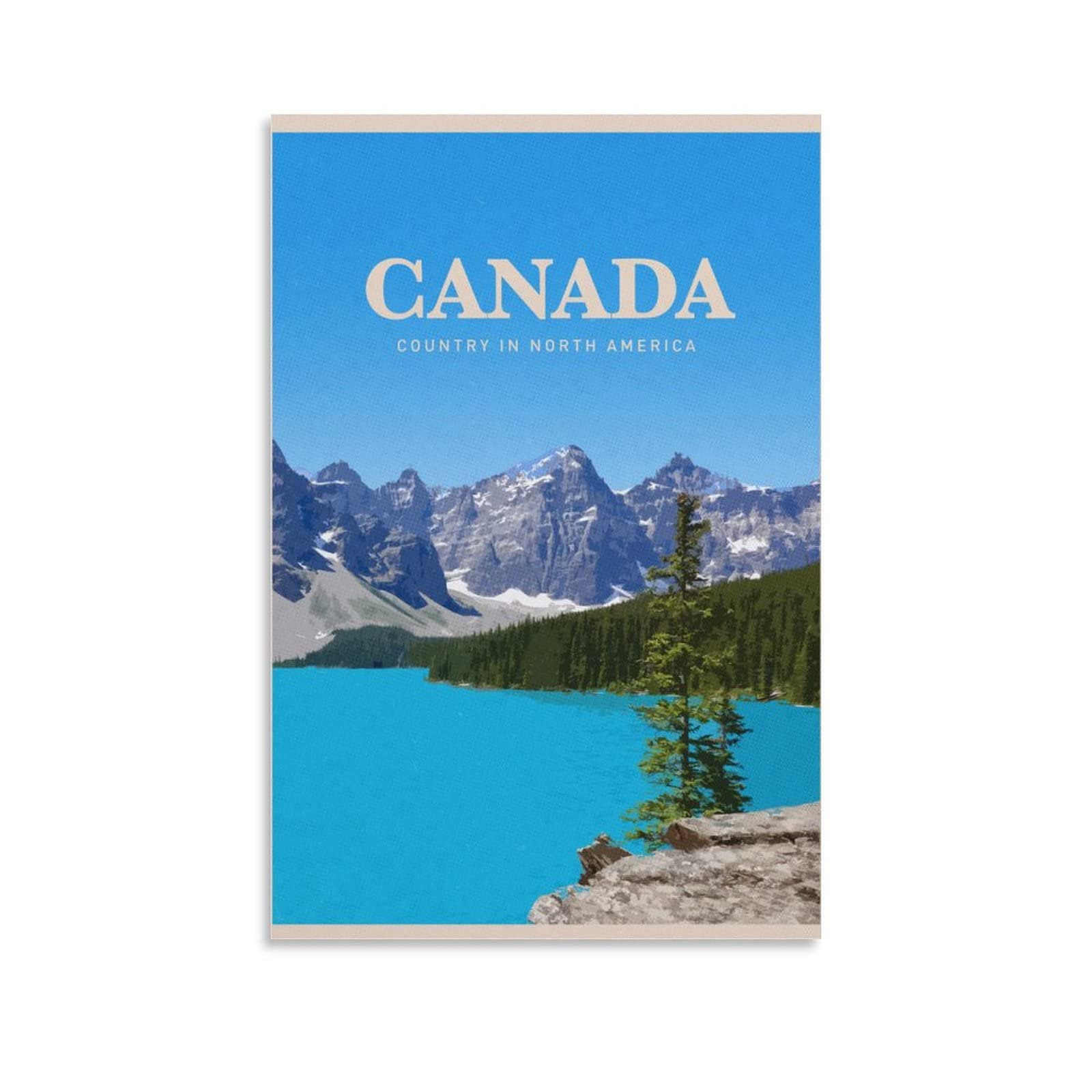 Vintage Canada Travel Posters - Moran Lake Prints Canvas Wall Art for Living Room, Bedroom & Office Decor - Perfect for Home, Airbnb & Cabin Wall Decor