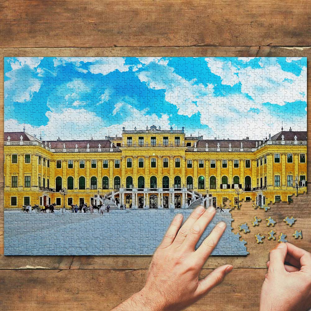 1000-Piece Austria Schönbrunn Palace Vienna Jigsaw Puzzle - Premium Wooden Travel Souvenir & Home Decor for Puzzle Lovers, Adults & Teens - Perfect for Family Game Nights, Stress Relief & European Travel Memories