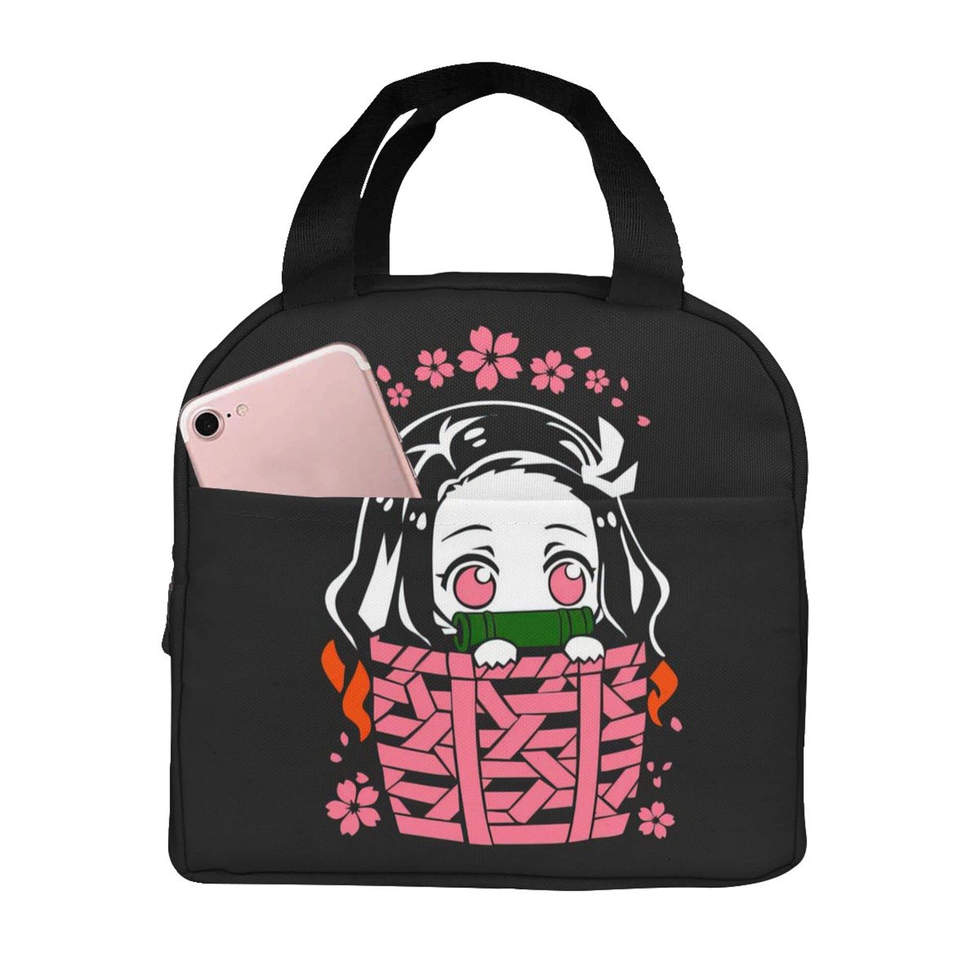 Jeinju Insulated Lunch Bag Tote - Reusable Thermal Meal Bag for Women, Men & Kids - Perfect for Work, School, Picnic & Outdoor Activities - Cute Anime Design Lunch Box