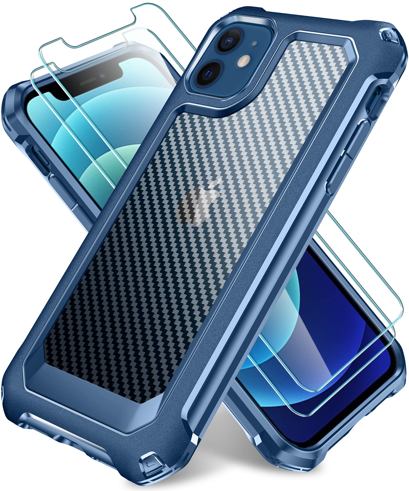 SUPBEC Carbon Fiber Shockproof Case for iPhone 12/12 Pro (6.1