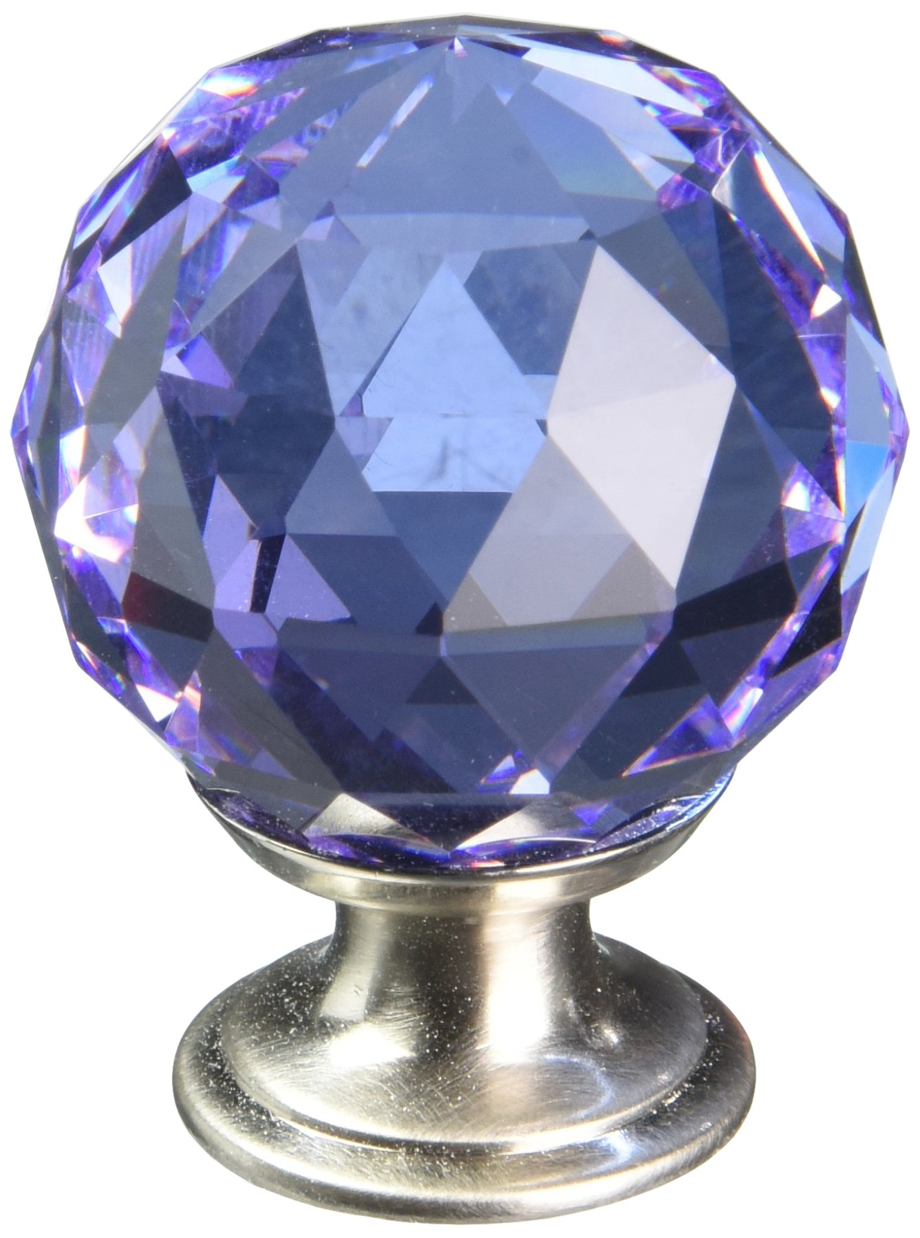 TK114BSN Crystal Cabinet Knob in Brushed Nickel - Elegant Hardware for Kitchen, Bathroom & Furniture Upgrades