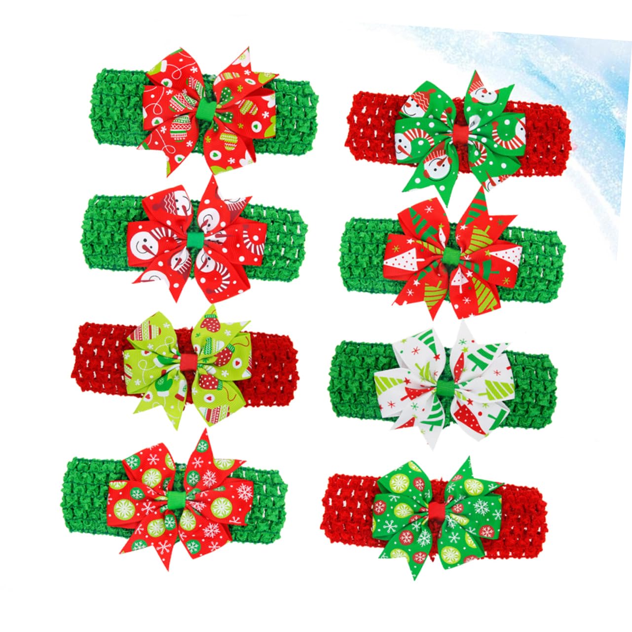 24 Pcs Kids Hair Bows & Headbands - Cute Hair Accessories for Girls, Christmas Party Favors, Birthday Gifts - Perfect for Holidays, School & Special Occasions