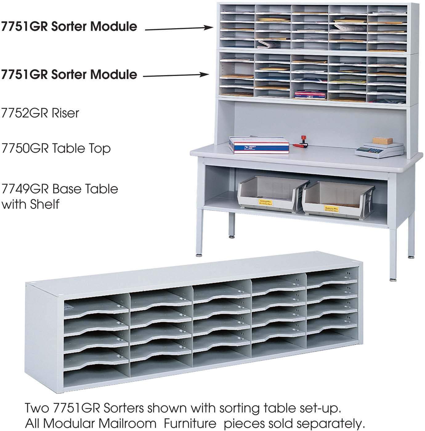 EZ Sort® Mailroom Sorter Module [7751] - Efficient Mail Sorting Solution for Offices, Schools & Businesses