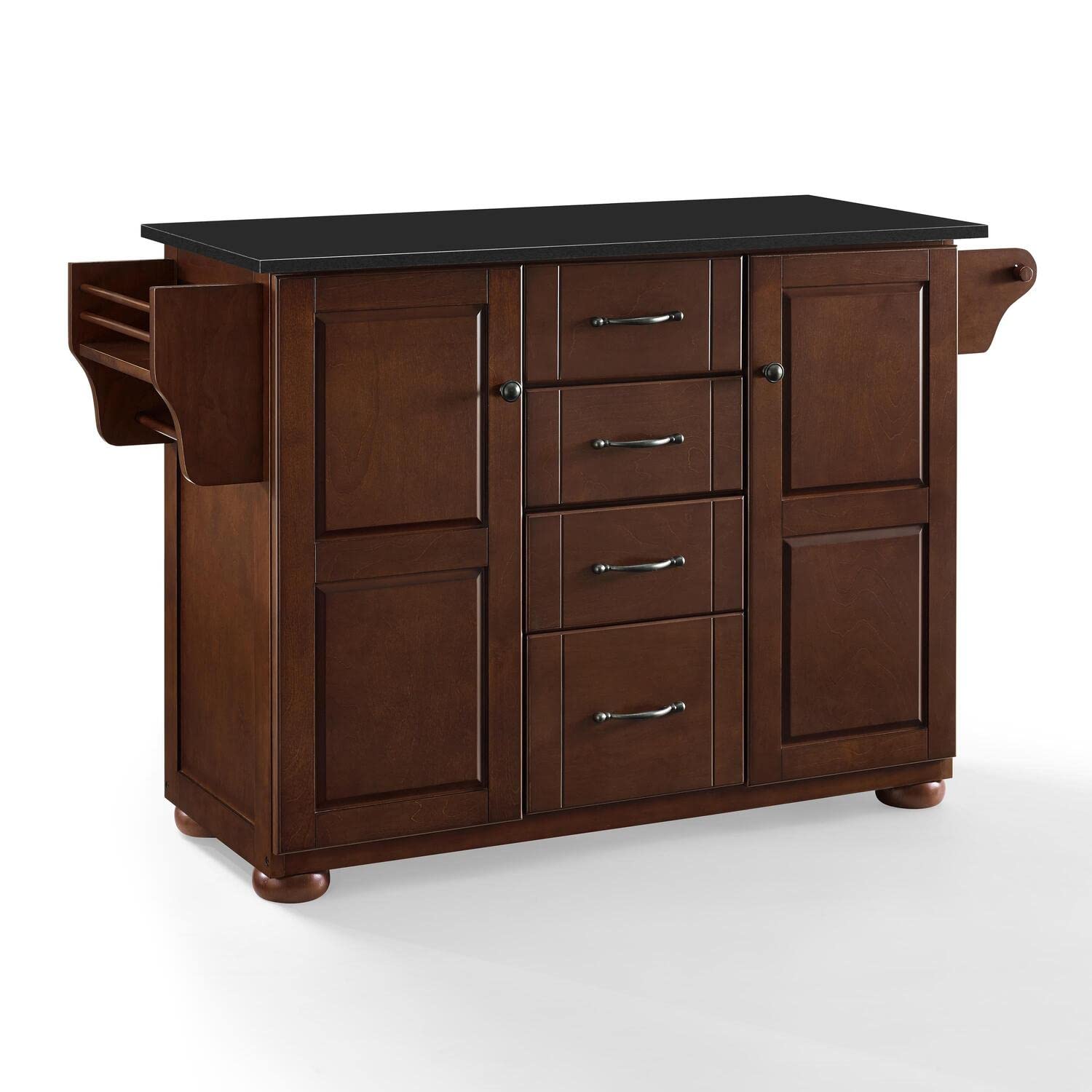 French Granite Kitchen Island - Spacious Mahogany/Black Countertop for Modern Kitchens