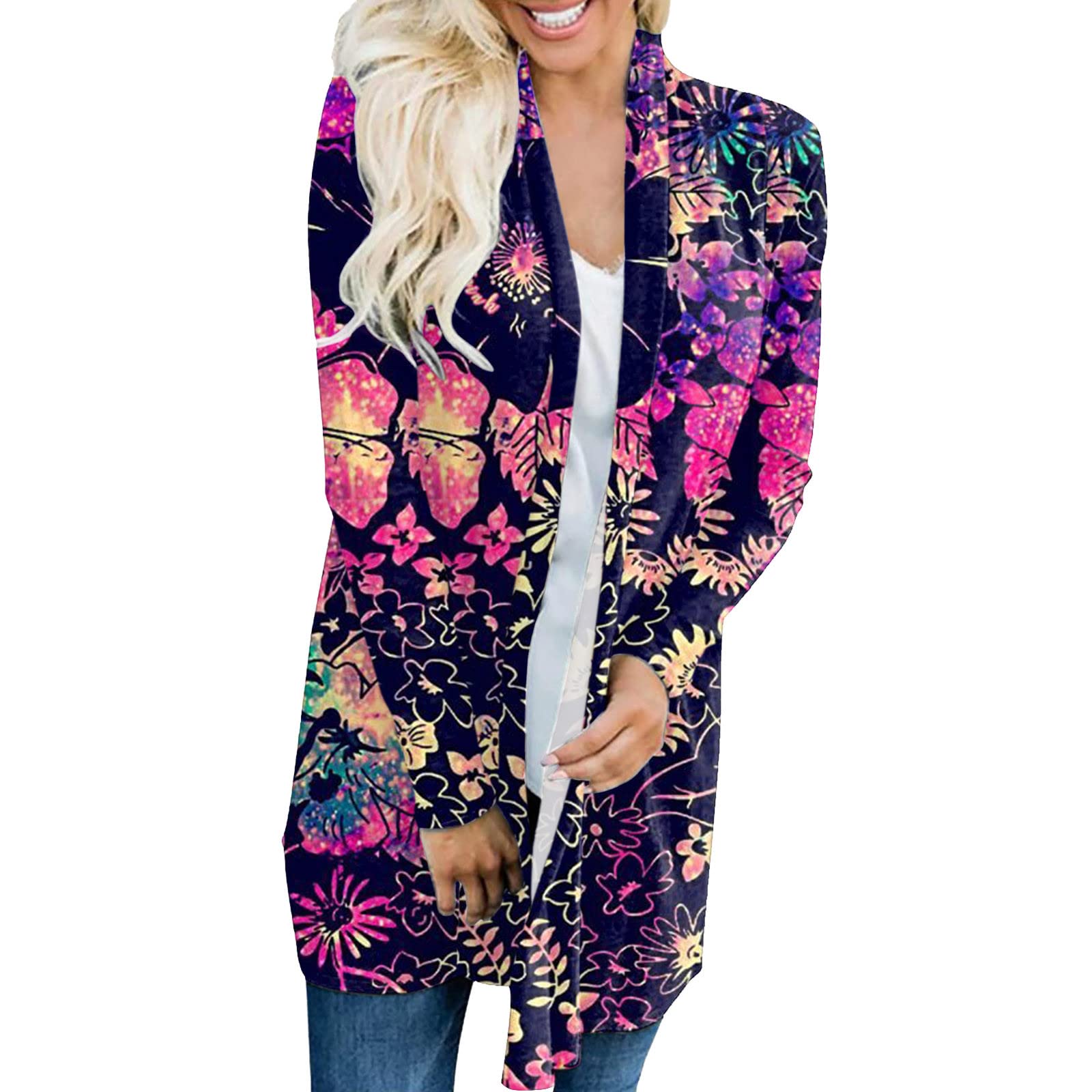 Elegant Long Sheer Cardigan for Women - Lightweight Open Front Long Sleeve Casual Top | Perfect for Office, Date Night & Layering Outfits