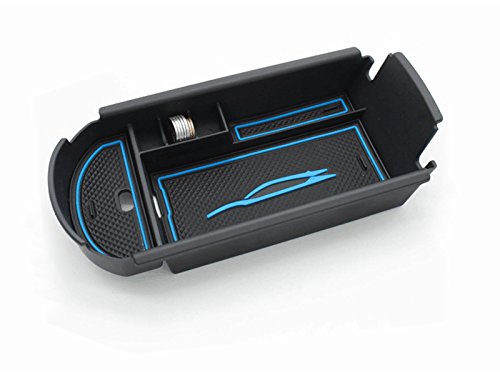 Premium Car Center Console Organizer for Toyota C-HR (2016-2021) | Armrest Storage Box with Blue Mat | Interior Accessories for Enhanced Organization | Perfect for Road Trips & Daily Commutes