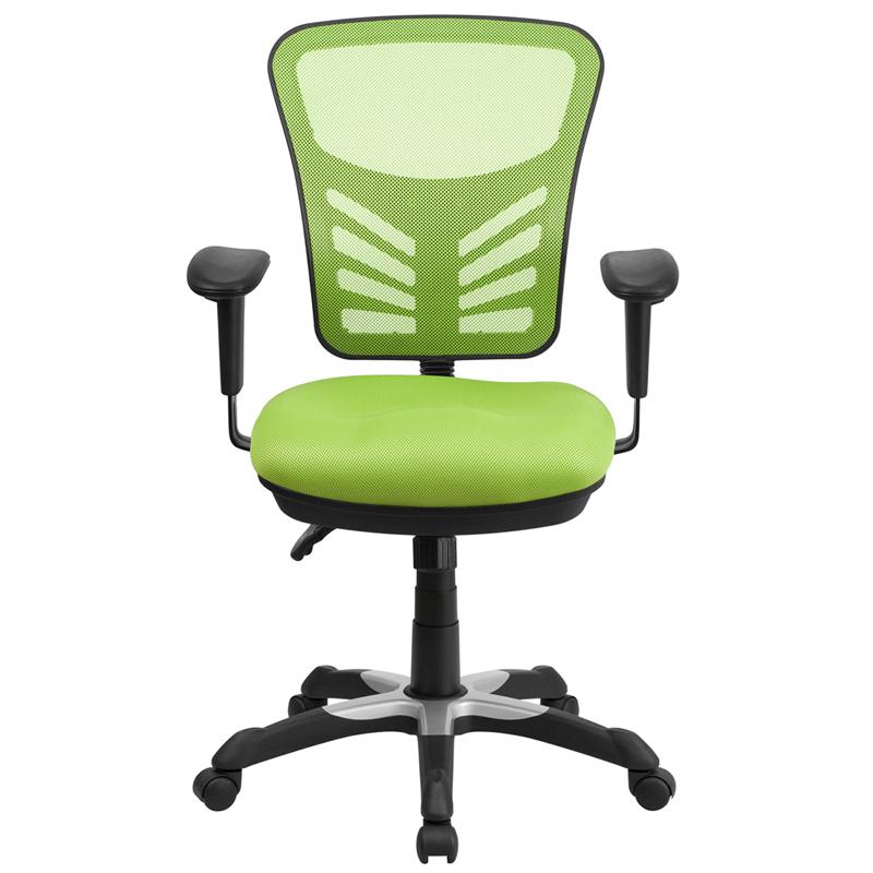 FLASH Mid Back Mesh Executive Office Chair - Ergonomic Swivel Chair with Adjustable Arms & Lumbar Support (Model HL 0001) - Perfect for Home Office, Gaming & Workspaces