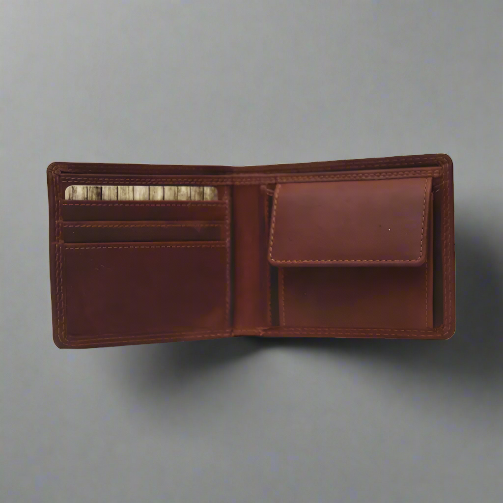 Durable Men's Leather Wallet - Slim RFID Blocking Bifold Wallet for Men - Perfect for Everyday Carry, Travel & Business Use