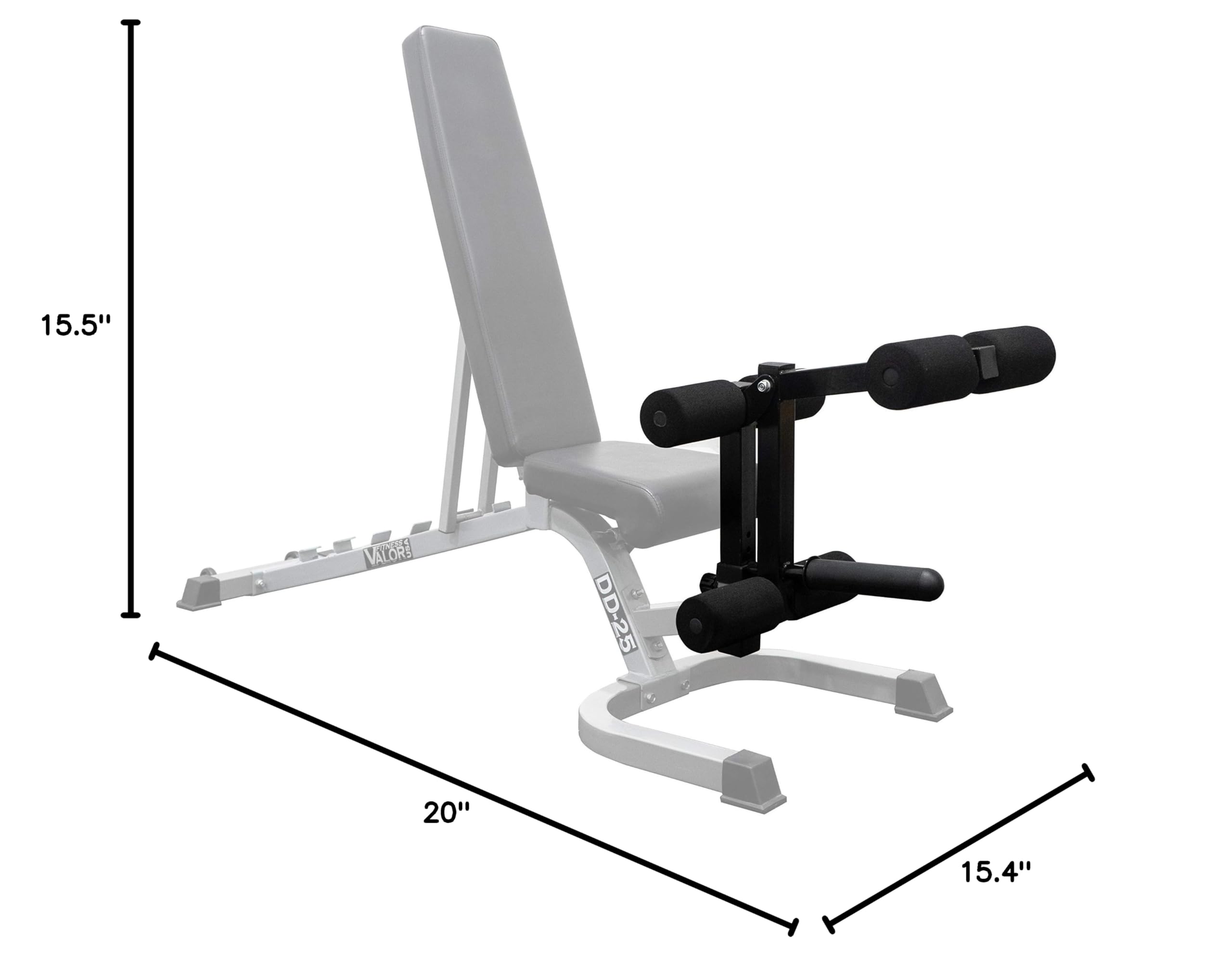 Valor Fitness Leg Curl and Extension Machine Attachment - Compatible with Valor Benches - Home Gym Strength Training Equipment for Hamstrings & Quads - Perfect for Home Workouts, Strength Building & Leg Day Exercises