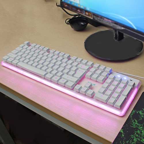 E BLUE K725 104-Key RGB Backlit Mechanical Gaming Keyboard with 7 Color Modes & Adjustable LED Effects - Perfect for PC Gaming, Esports & Office Work
