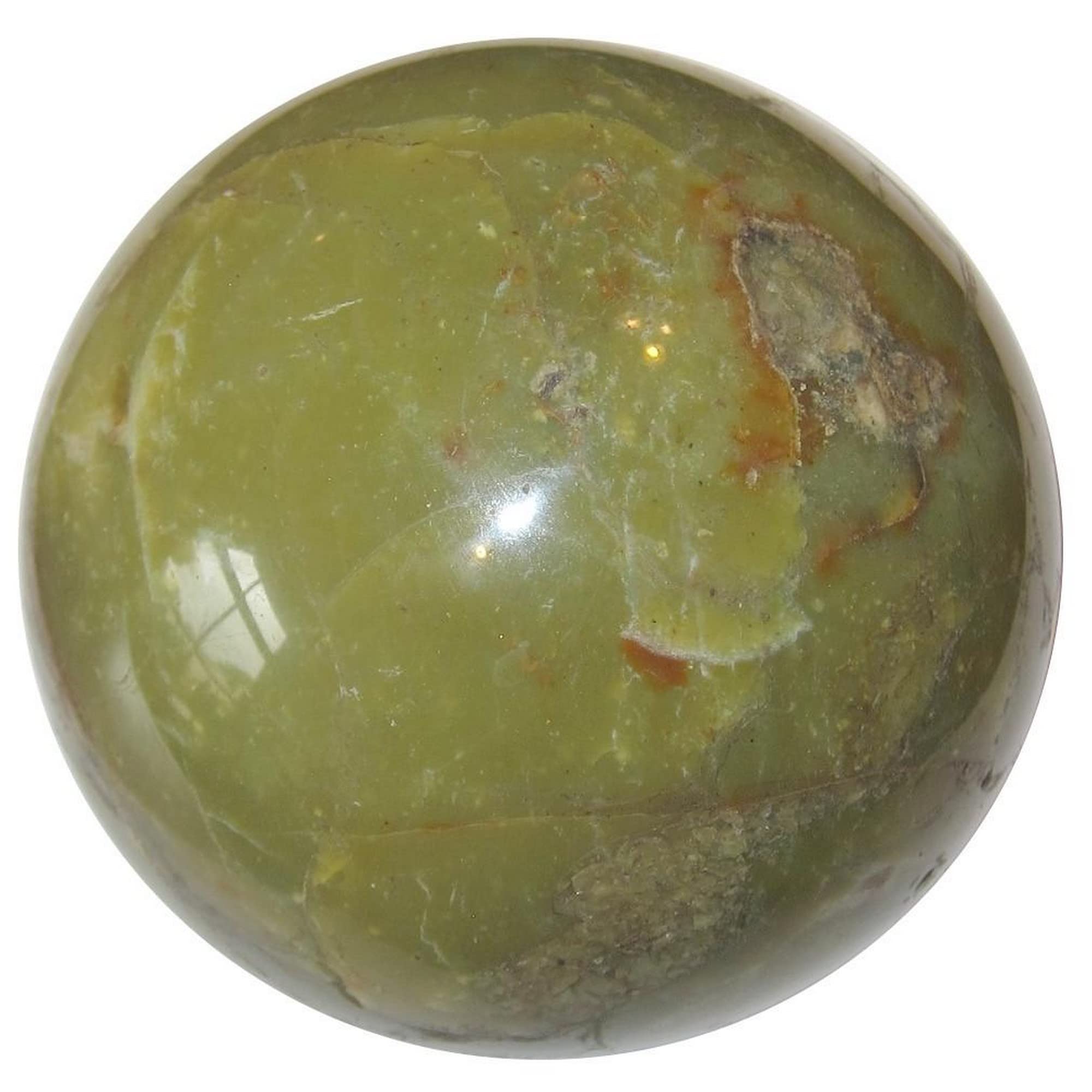 Natural Green Opal Crystal Ball - 2.75-3.0 Inch Satin Finish Sphere for Meditation, Healing & Energy Work | Feng Shui Decor, Chakra Balancing & Spiritual Gift