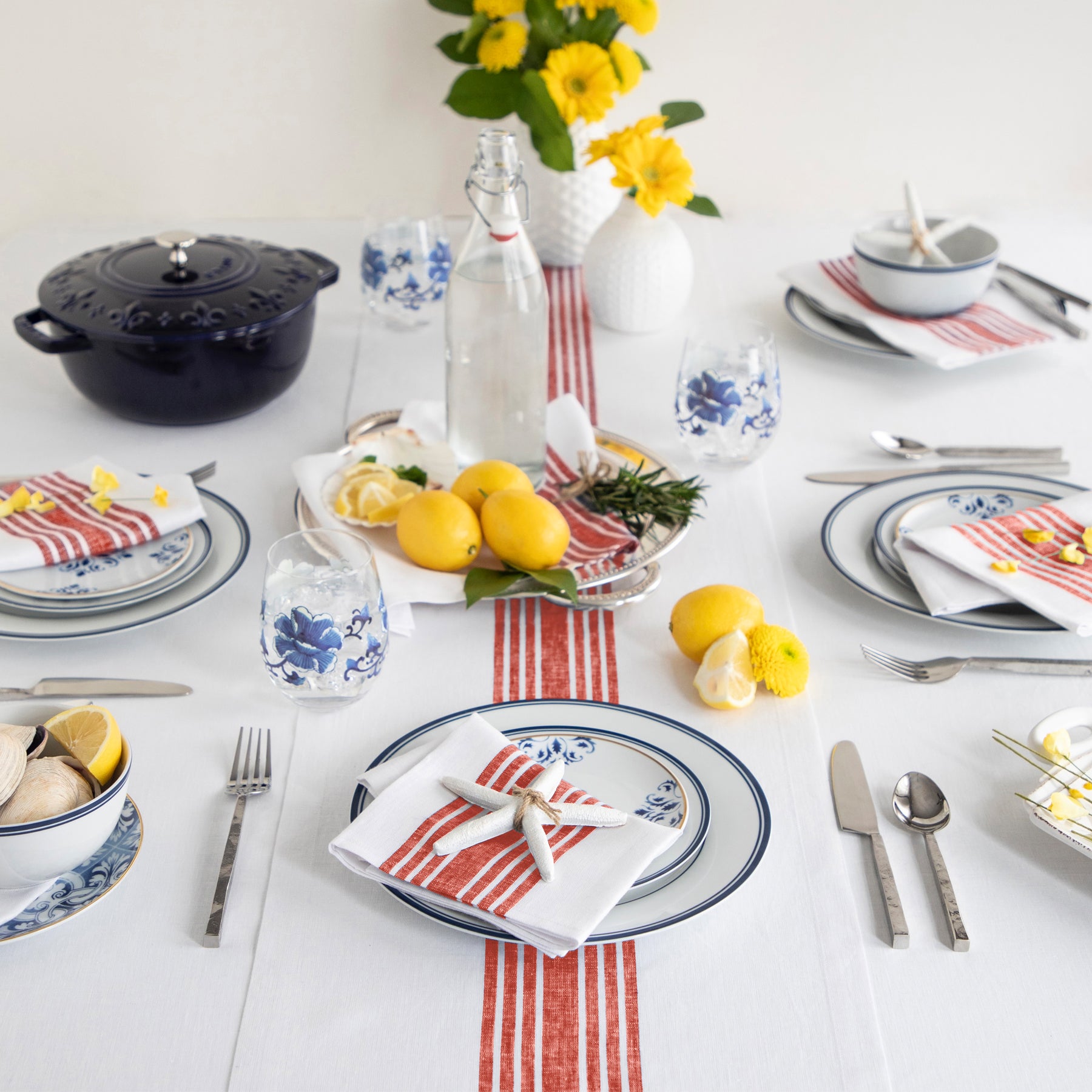 Rustic Farmhouse Table Runner - Cotton Linen Blend for Dining Room Decor - Perfect for Thanksgiving, Christmas & Everyday Use