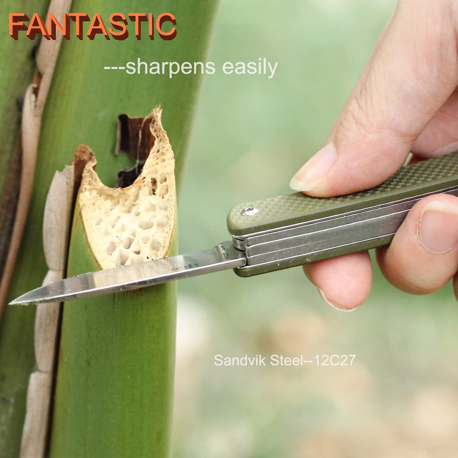 Ruike 5-in-1 Multitool Keychain Knife - 12C27 Steel Mini EDC Tactical Folding Pocket Knife with Scissors, Screwdriver & Bottle Opener - Perfect for Camping, Hiking & Outdoor Adventures