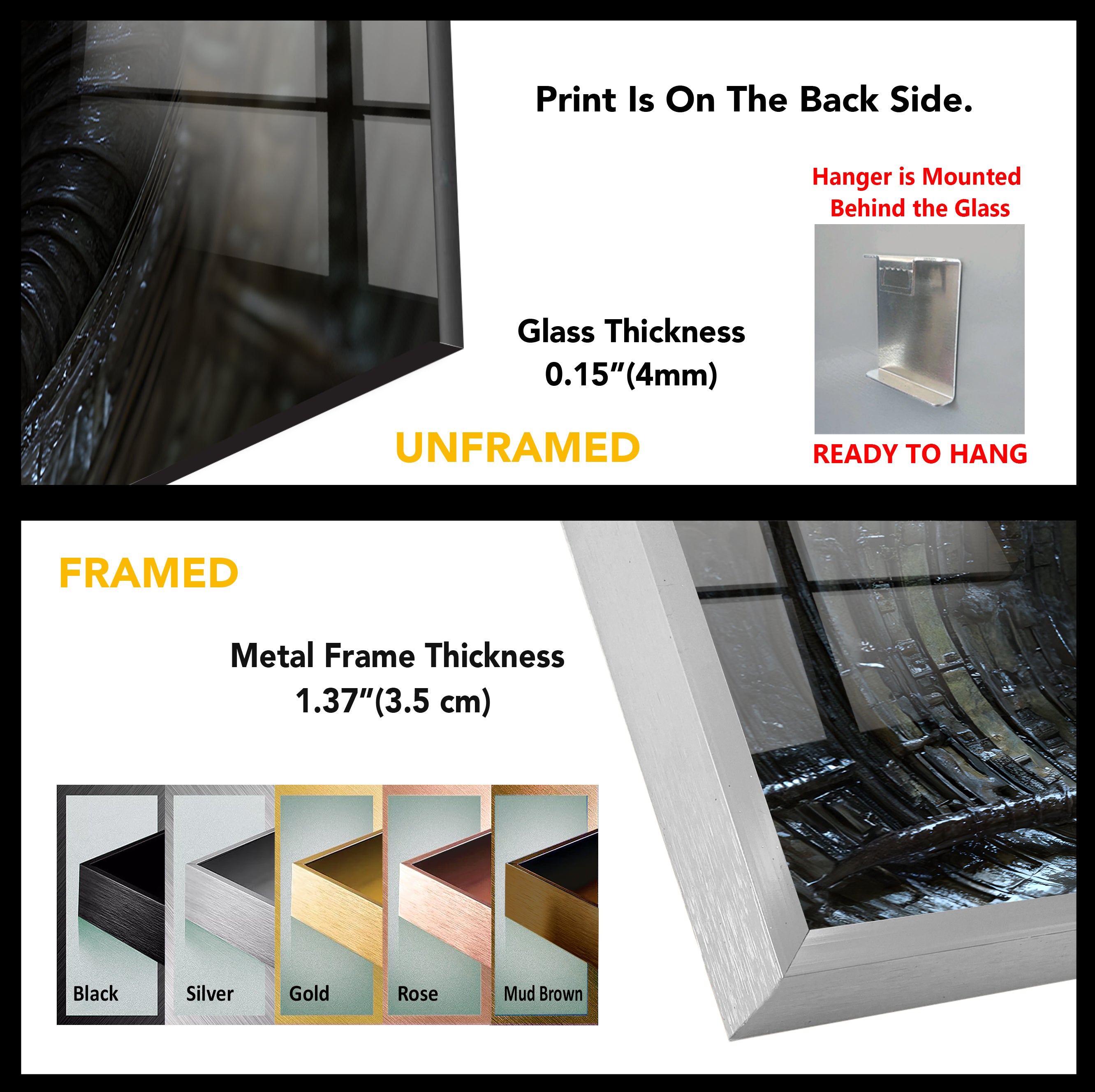 Black Alien Glass Wall Art - Modern Abstract Decor for Living Room, Bedroom & Office | Unique Handmade Glass Artwork for Home & Gifts