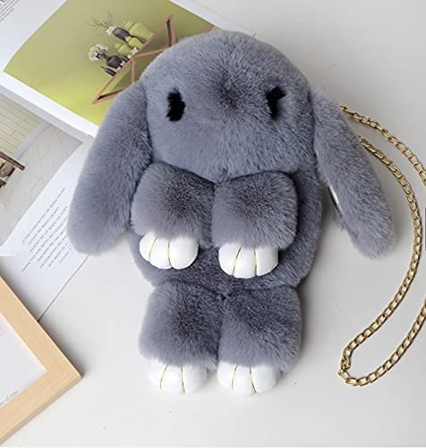 Cute Plush Rabbit Sling Bag for Women & Girls - Soft Fluffy Bunny Shoulder Bag Crossbody Purse - Multicolor Fashion Accessory for Casual Outings, Travel, and Everyday Use
