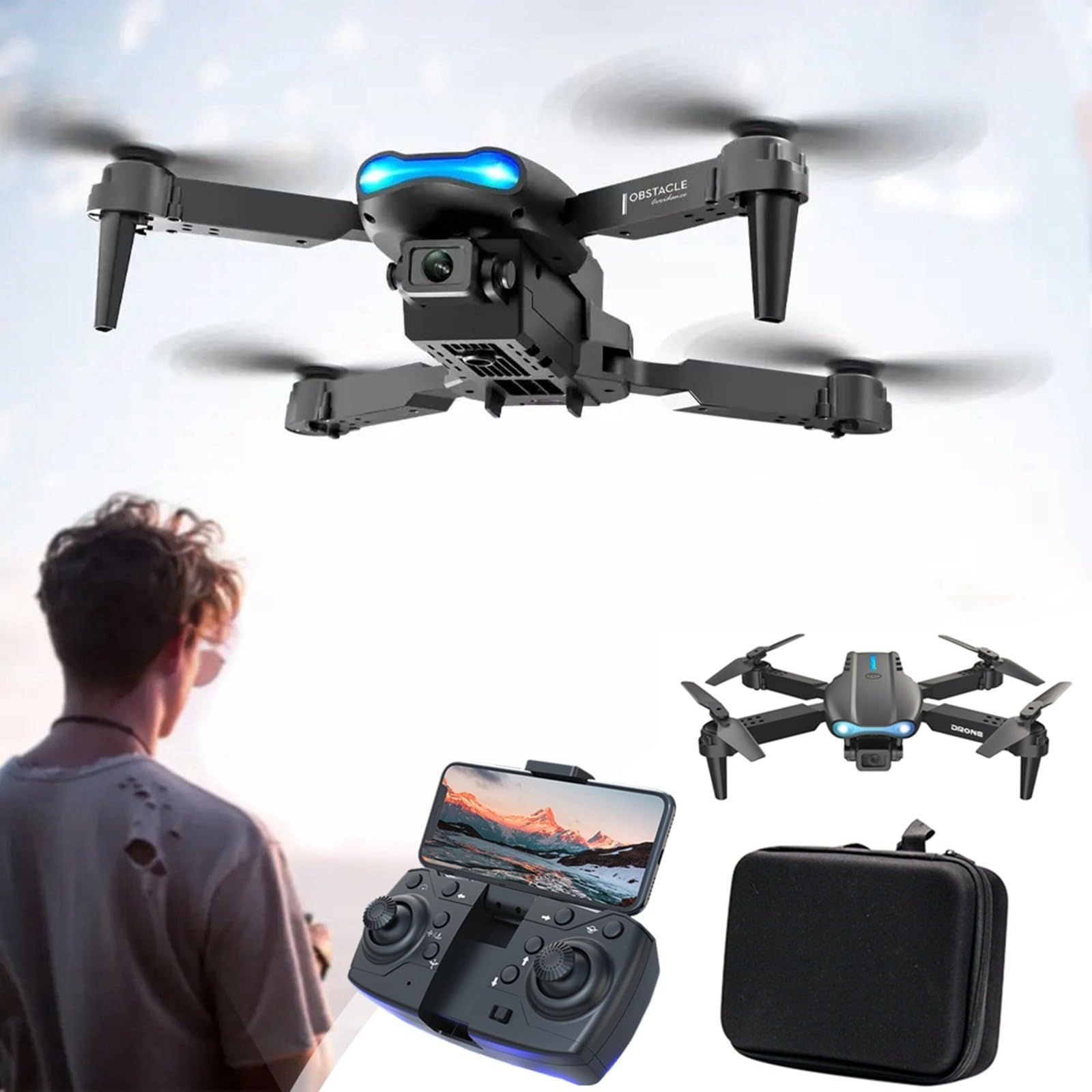 FPV Drone with 720p HD Camera - Mini RC Quadcopter for Adults & Kids Beginners | Remote Control Flying Toy with Live Video | Perfect Gift for Boys & Girls | Outdoor Fun, Aerial Photography & STEM Learning