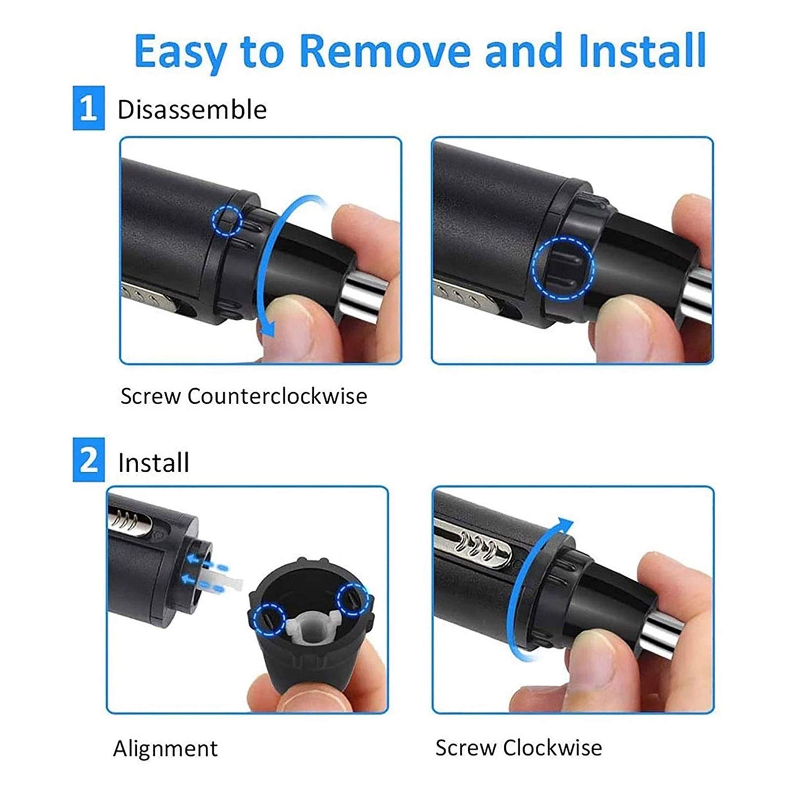 Painless Electric Nose Hair Trimmer for Men & Women - Waterproof Dual Edge Blades for Easy Cleaning - Perfect for Travel, Grooming & Personal Care