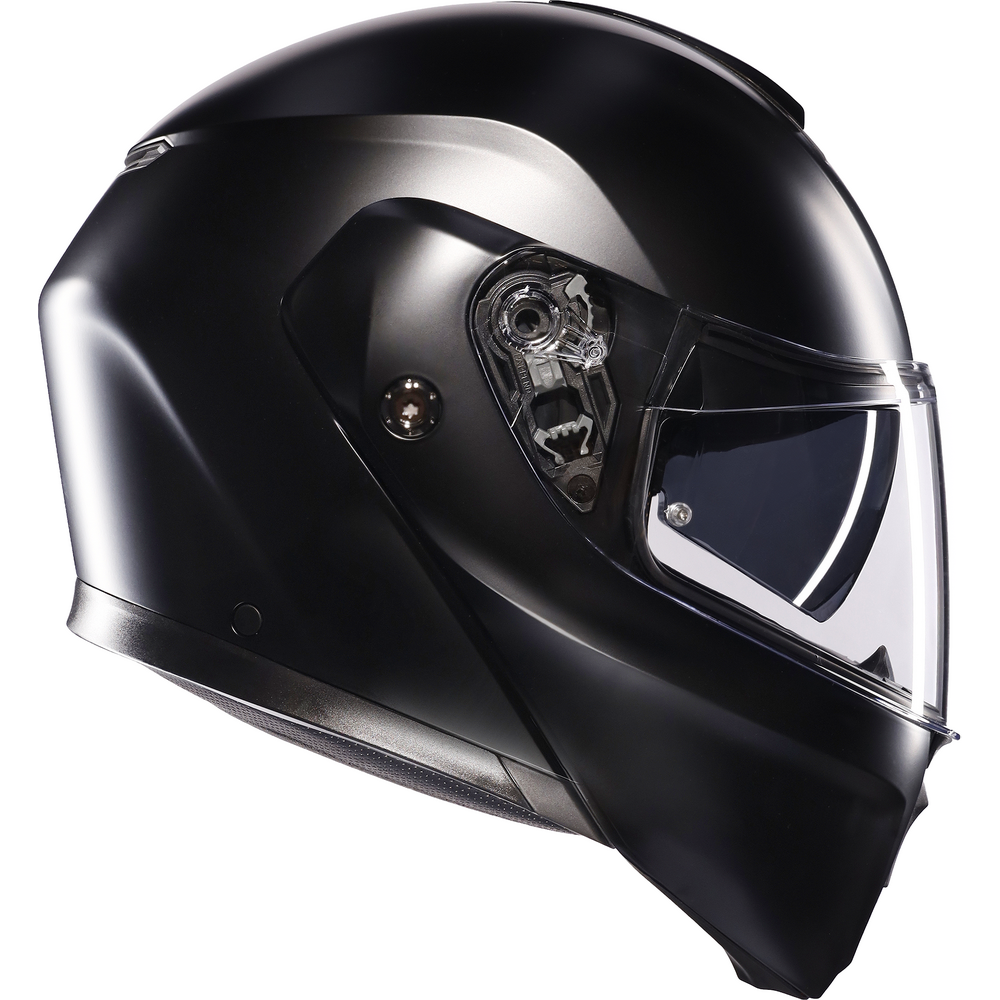 AGV Streetmodular Solid Matt Black Motorcycle Helmet - DOT & ECE Certified for Safety - Perfect for Urban Commuting and Street Riding