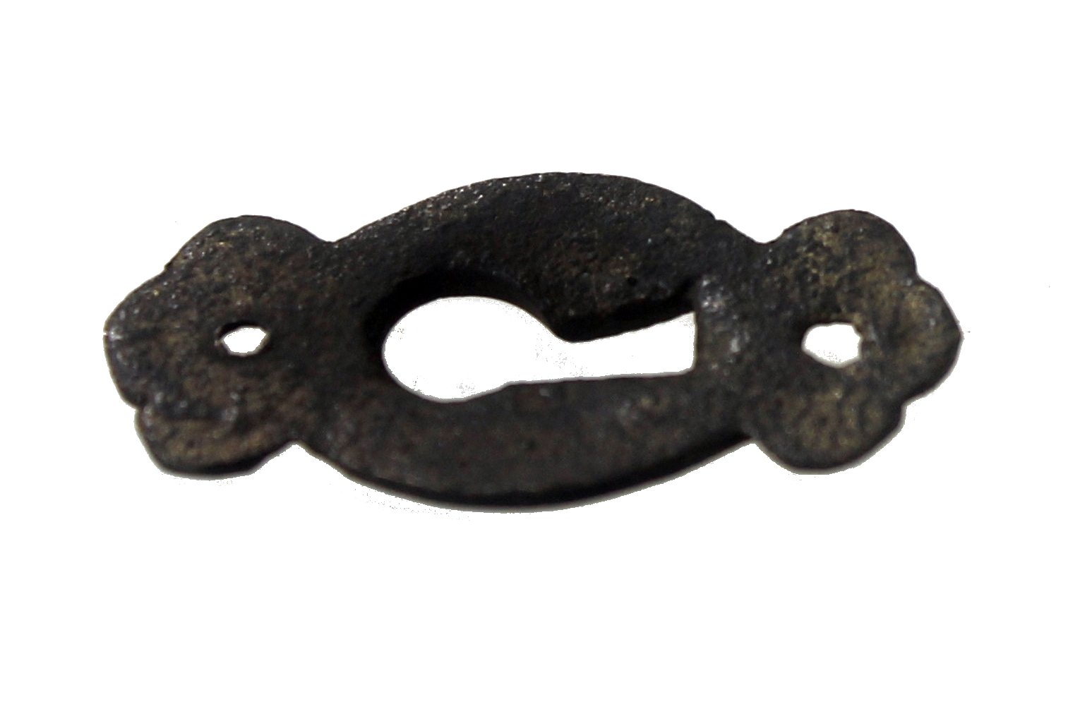 10-Pack Small Keyhole Escutcheon Covers - Iron Finish by Nesha - Perfect for Cabinet, Drawer & Furniture Hardware Protection and Decoration