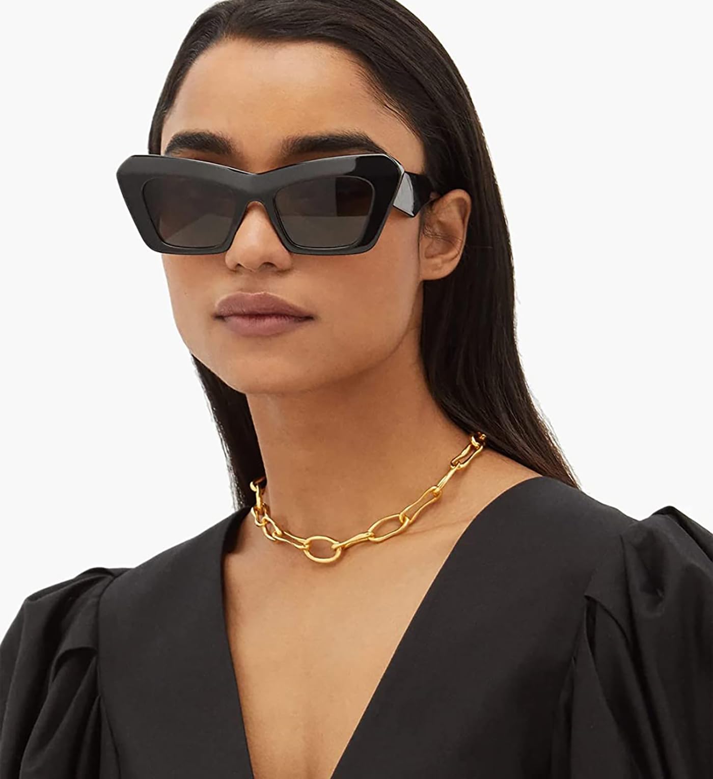 Stylish Retro Cat Eye Sunglasses for Women - UV Protection, Trendy Cateye Frames - Perfect for Beach, Driving & Fashion Outfits