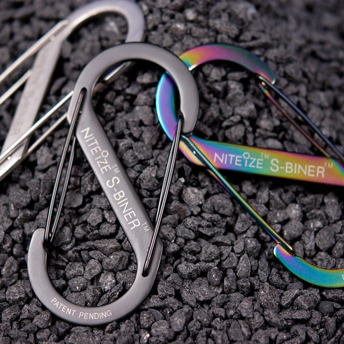 Nite Ize S-Biner Stainless Steel Carabiner Clip #4 - Heavy Duty Keychain, Gear Organizer for Hiking, Camping, Backpacking & Outdoor Adventures