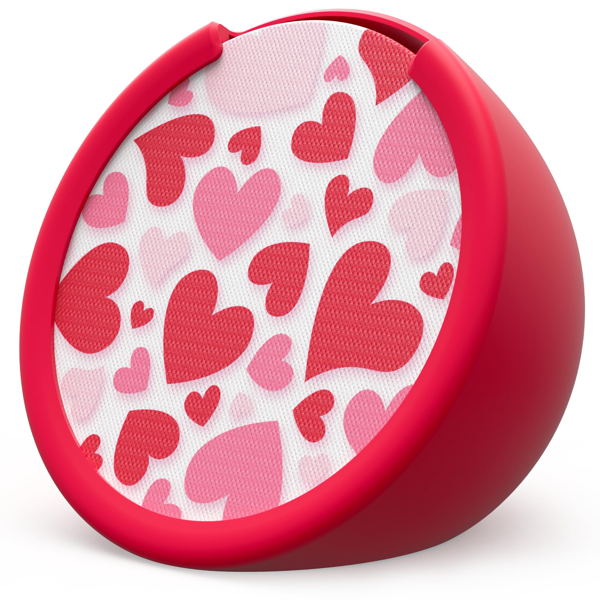 Echo Pop Smart Speaker Bundle with Lavender Bloom Cover & Hearts Design Faceplate - Perfect for Home, Office, and Gift Giving