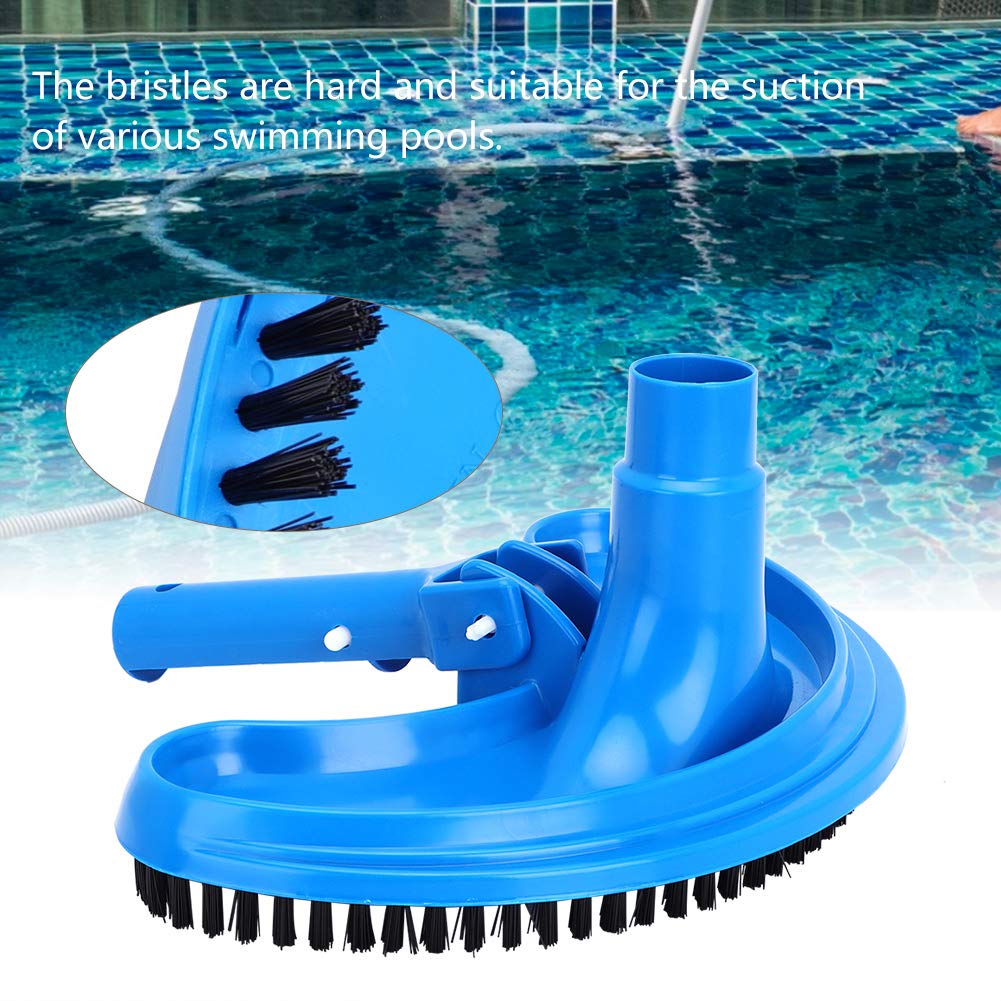 Half Moon Pool Vacuum Head - Curved Swimming Pool Cleaner for In-Ground & Above Ground Pools | Durable Pool Brush Attachment for Easy Pool Maintenance | Perfect for Weekly Cleaning, Algae Removal & Debris Collection