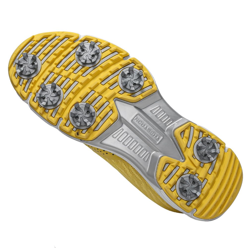 THESTRON Men's Golf Shoes - Breathable Mesh Spiked Golf Sneakers for Walking & Training - Lightweight Comfortable Golf Shoes for Men - Perfect for Golf Course, Driving Range & Outdoor Sports