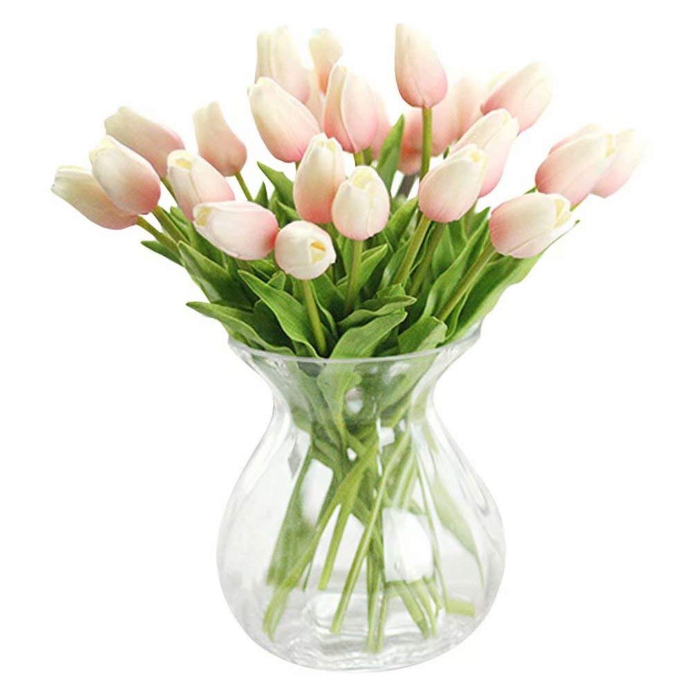 30PCS Real-Touch Artificial Tulips - PU Fake Flowers for Home Decor, Wedding Centerpieces, Party Arrangements - Perfect for Table Settings, DIY Crafts & Seasonal Displays