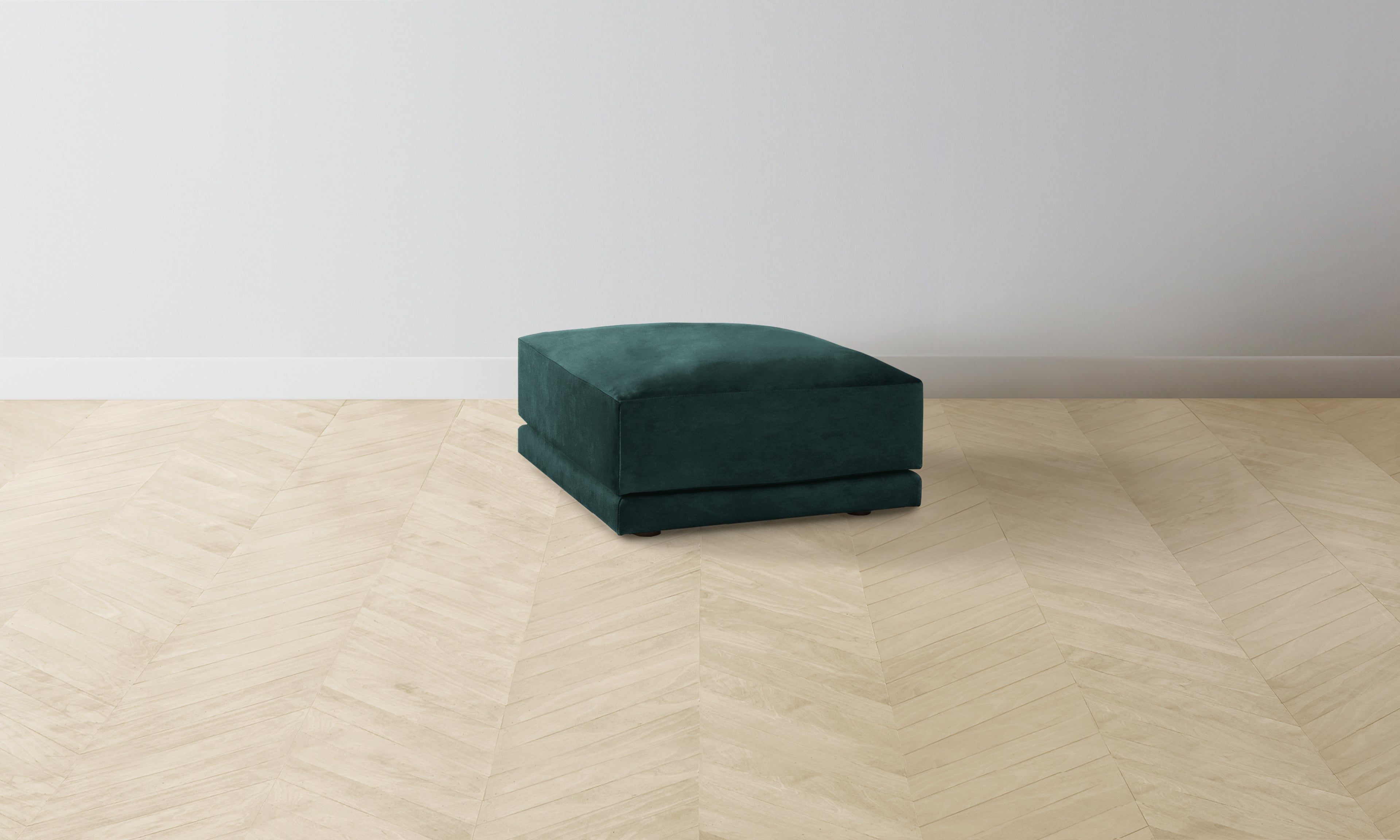 The Jones Ottoman - Performance Velvet Emerald Green Storage Bench for Living Room, Bedroom & Entryway | Stylish & Durable Home Decor