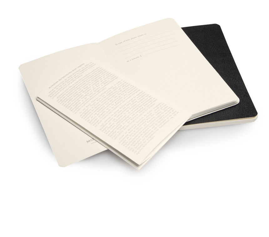 Moleskine Volant Plain Pocket Notebook Set of 2 - Premium Writing Journal for Travel, Work & Daily Notes - Perfect for Students, Professionals & Artists