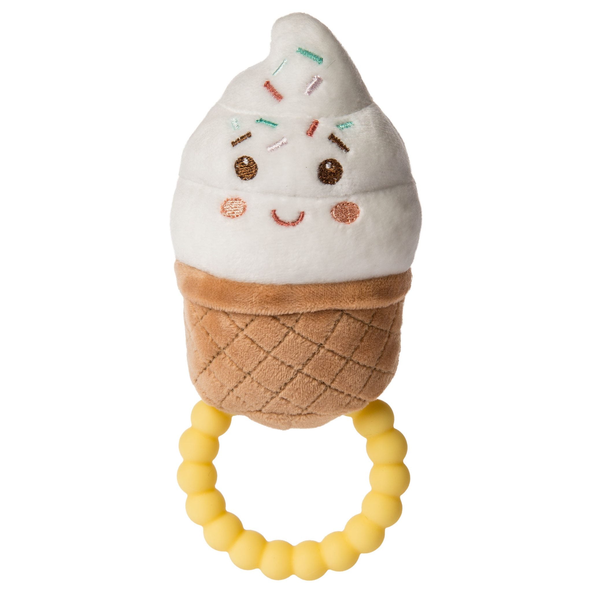 Mary Meyer Baby Teether Rattle - Soft Chew Toy for Soothing Teething Pain | BPA-Free Infant Sensory Toy for Newborns & Toddlers | Perfect for On-the-Go, Playtime & Developmental Stimulation