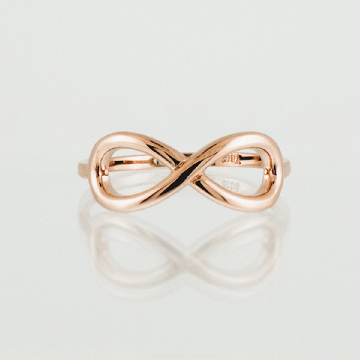 14k Rose Gold Infinity Ring for Women - High Polish Elegant Wedding Band, Promise Ring, Anniversary Gift - Perfect for Engagements, Valentine's Day & Special Occasions
