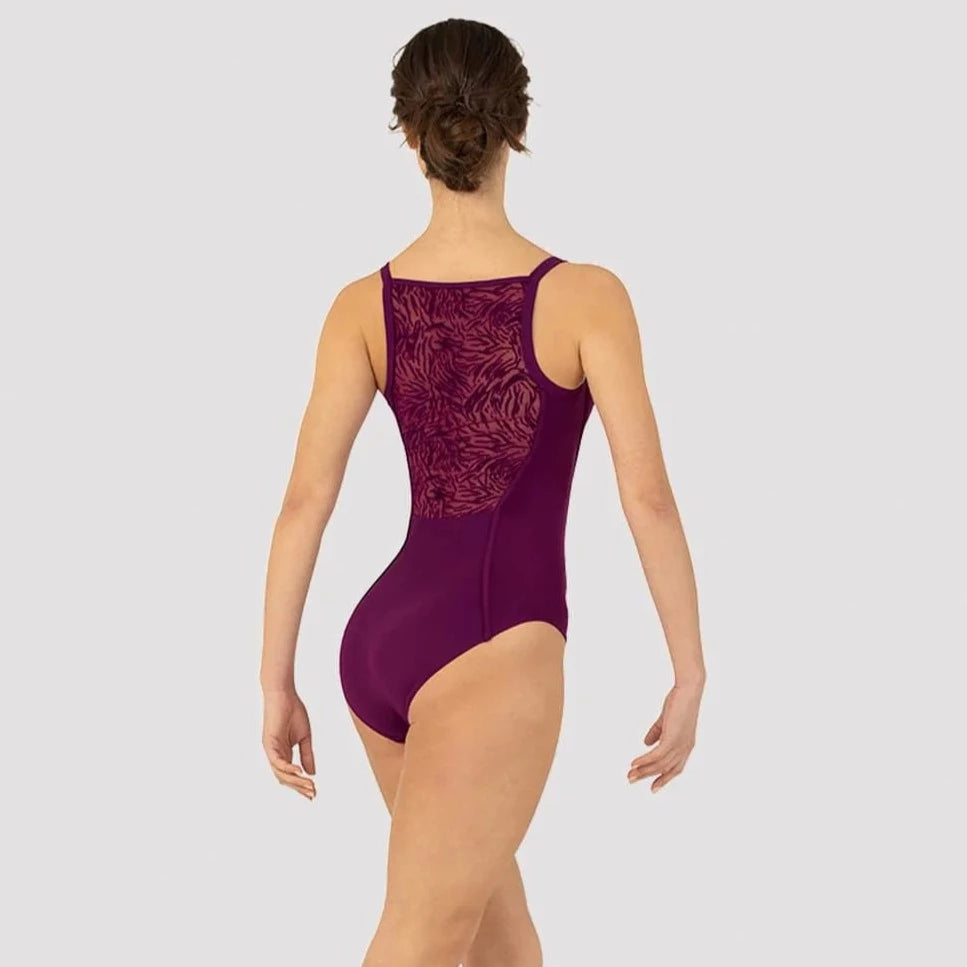 Bloch Women's Boysenberry Luna Mesh Back Dance Leotard - Perfect for Ballet, Jazz & Contemporary Dance Performances