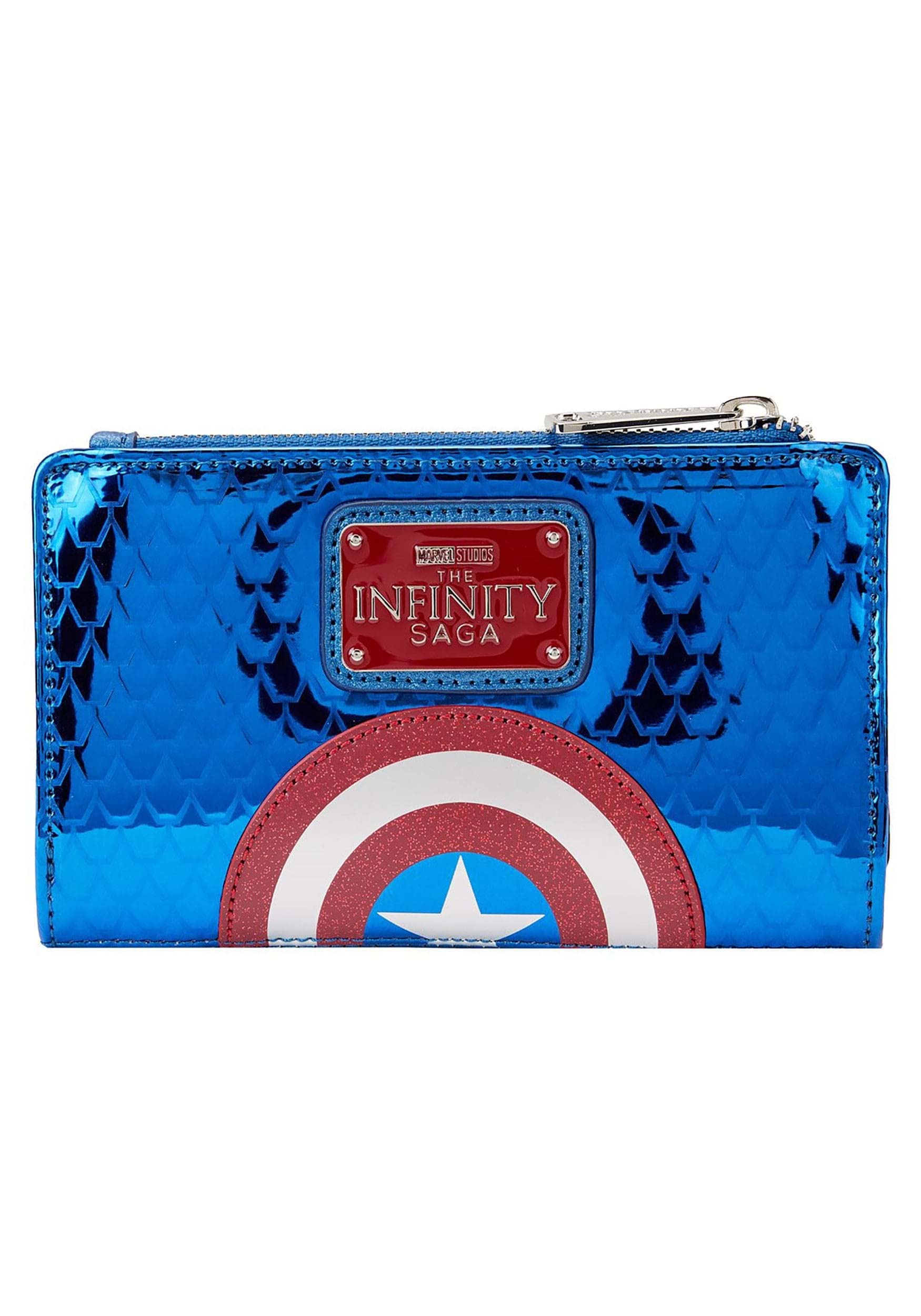Loungefly Marvel Captain America Shine Cosplay Flap Wallet - Stylish Superhero Accessory for Comic Con, Cosplay & Everyday Use