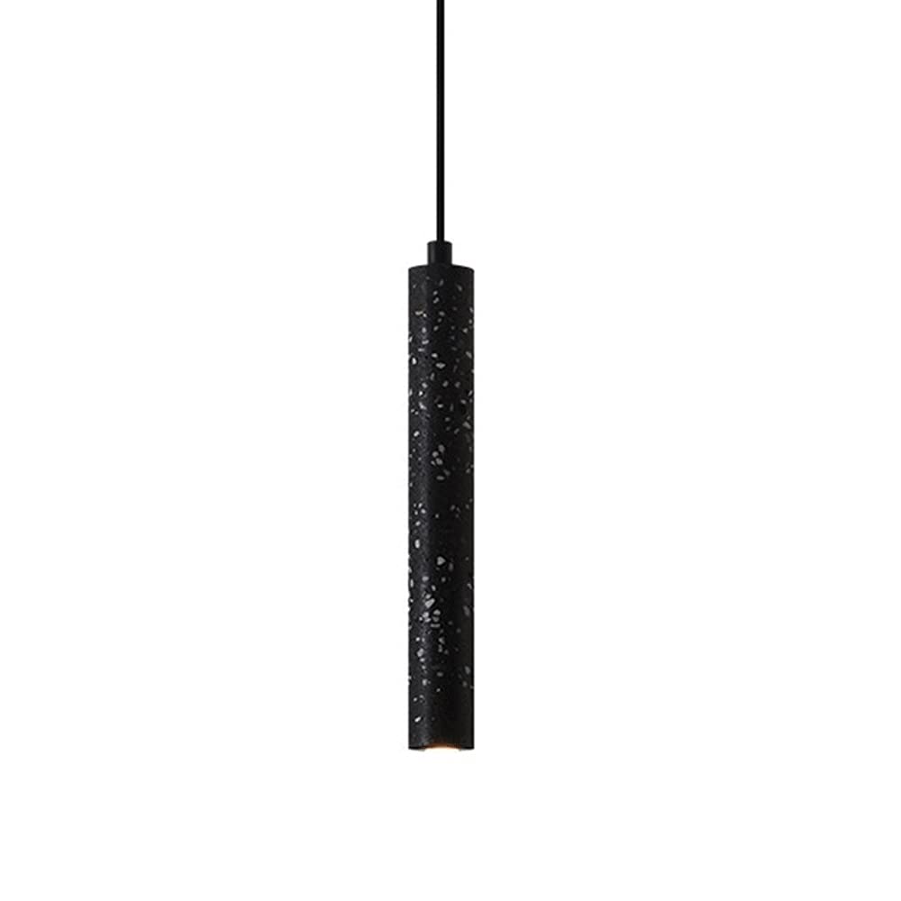 Wmdtr Modern LED Hanging Lamp - Black Ceiling Light with Creative Long Tube Design, Cement Cylinder Pipe Pendant Light for Kitchen Island, Dining Room & Bar | Energy-Efficient Aluminum Droplight for Home & Commercial Spaces