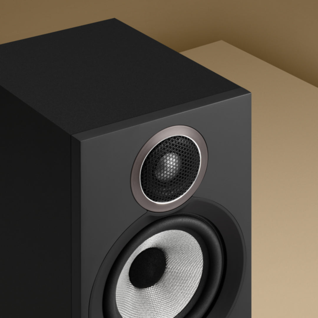 B&W 607 S3 Bookshelf Speakers - Premium Pair of Stand Mount HiFi Speakers for Home Theater & Music Listening