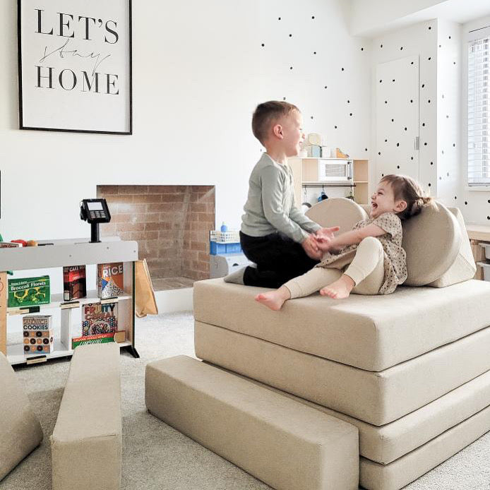 Modular Kids Play Sofa - Soft & Safe Children's Couch for Playroom, Nursery, or Living Room - Perfect for Toddler Playtime, Reading Nook, and Relaxation