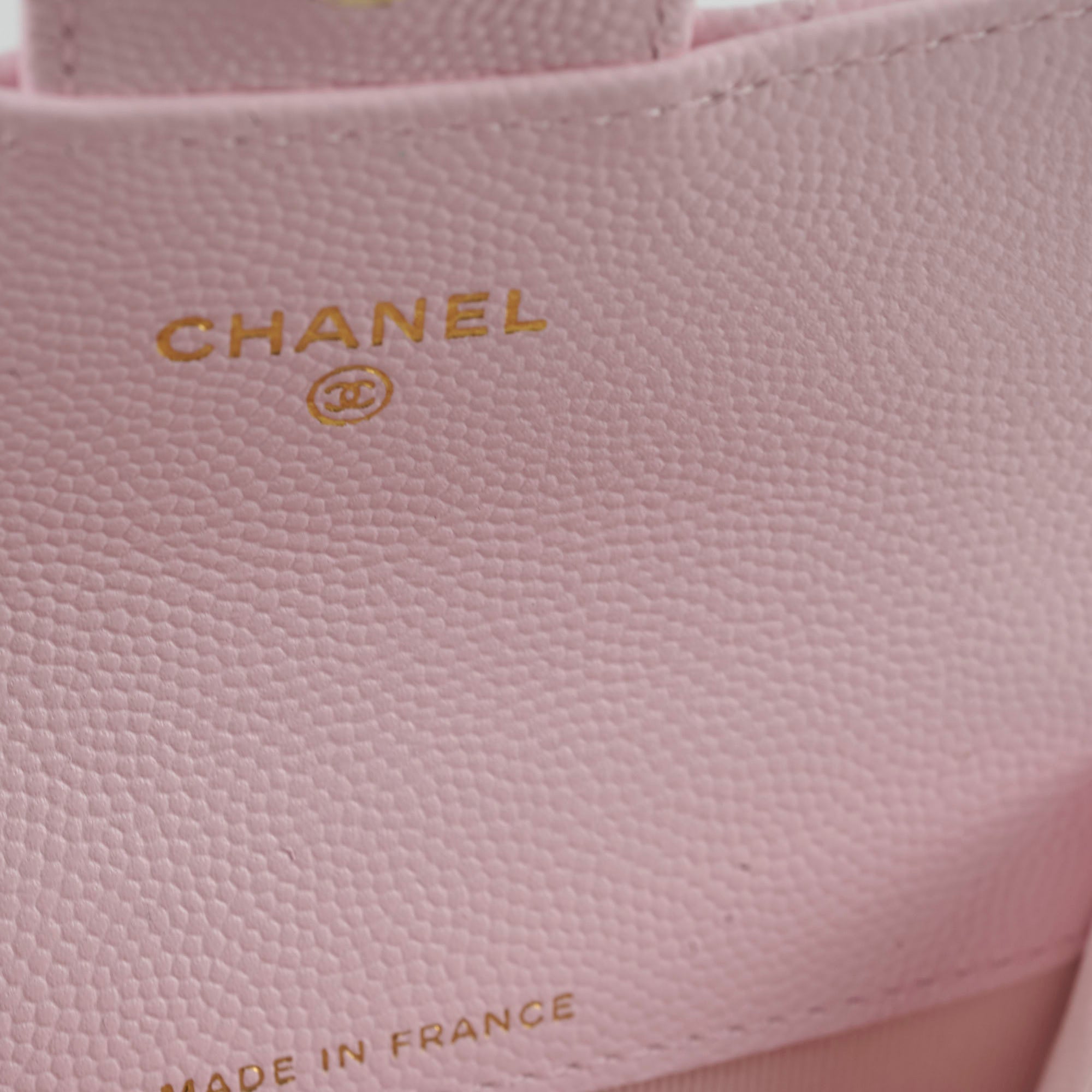 Chanel Caviar Quilted Flap Card Holder in Baby Pink - 32 Series | Luxury Compact Wallet for Everyday Use & Special Occasions