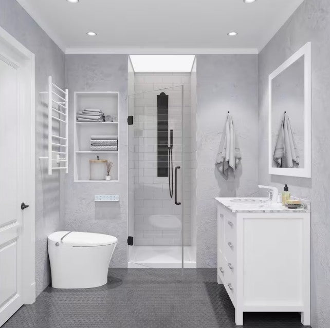 Anzzi SD AZ8075 02GB Frameless Hinged Shower Door - 30