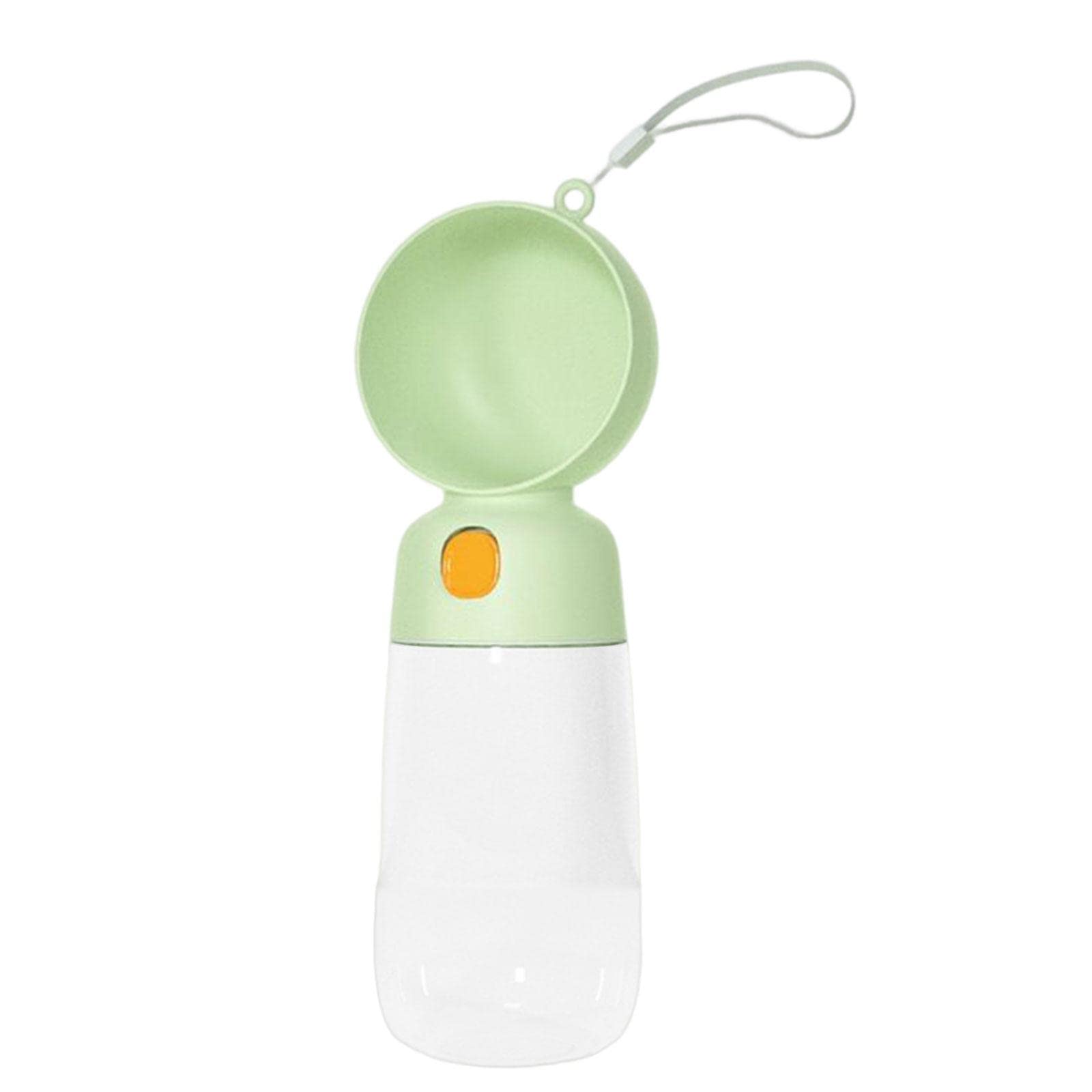Enakshi 565ml No-Spill Dog Water Bottle with Bowl - Portable Pet Water Dispenser for Travel, Hiking & Outdoor Activities | Green | Dog Supplies, Dishes & Feeders