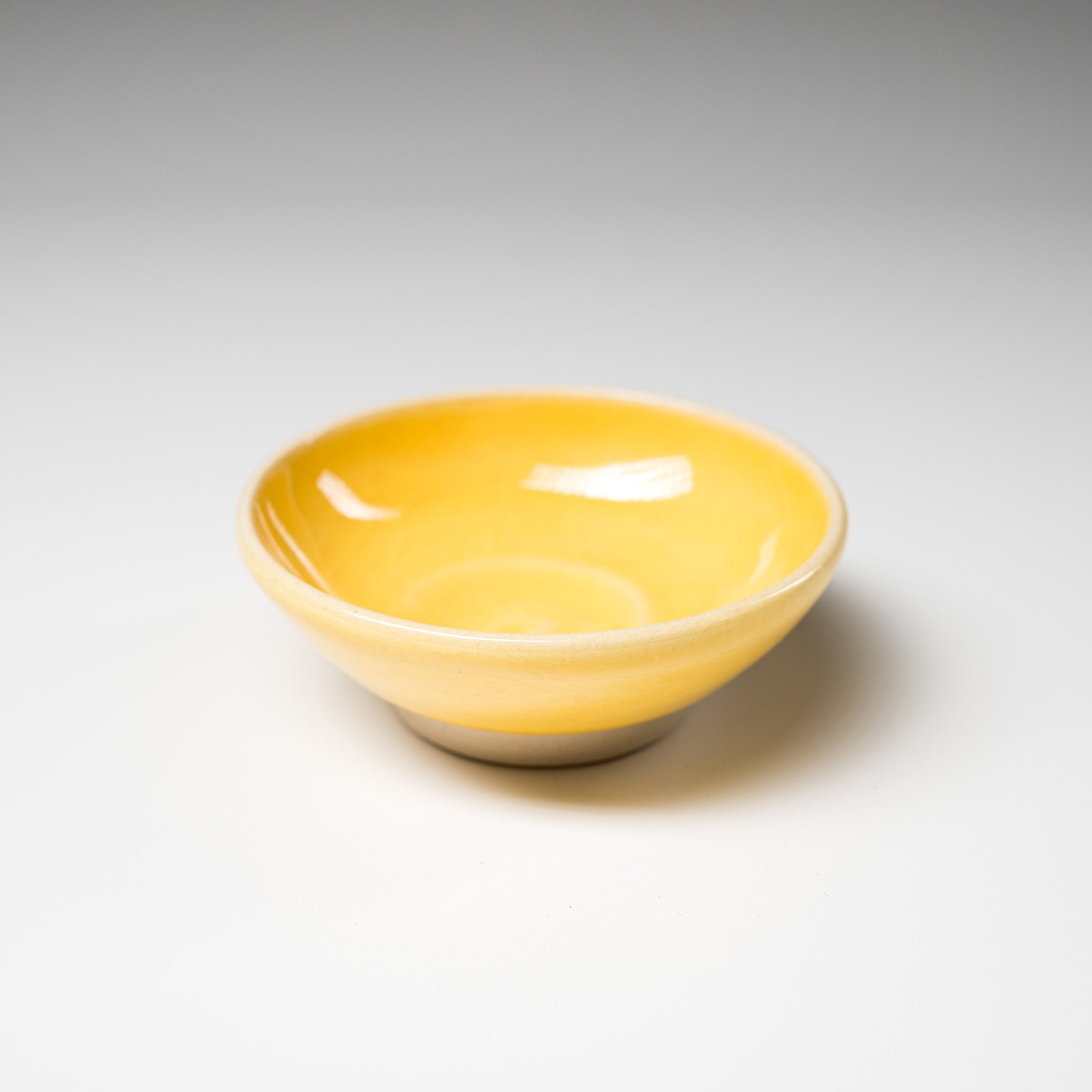 NINSHU Small Japanese Dish - Yuzu Yellow Ceramic Soy Sauce Plate for Sushi, Wasabi & Dipping Sauces | Perfect for Asian Dining, Home Decor & Gift Giving
