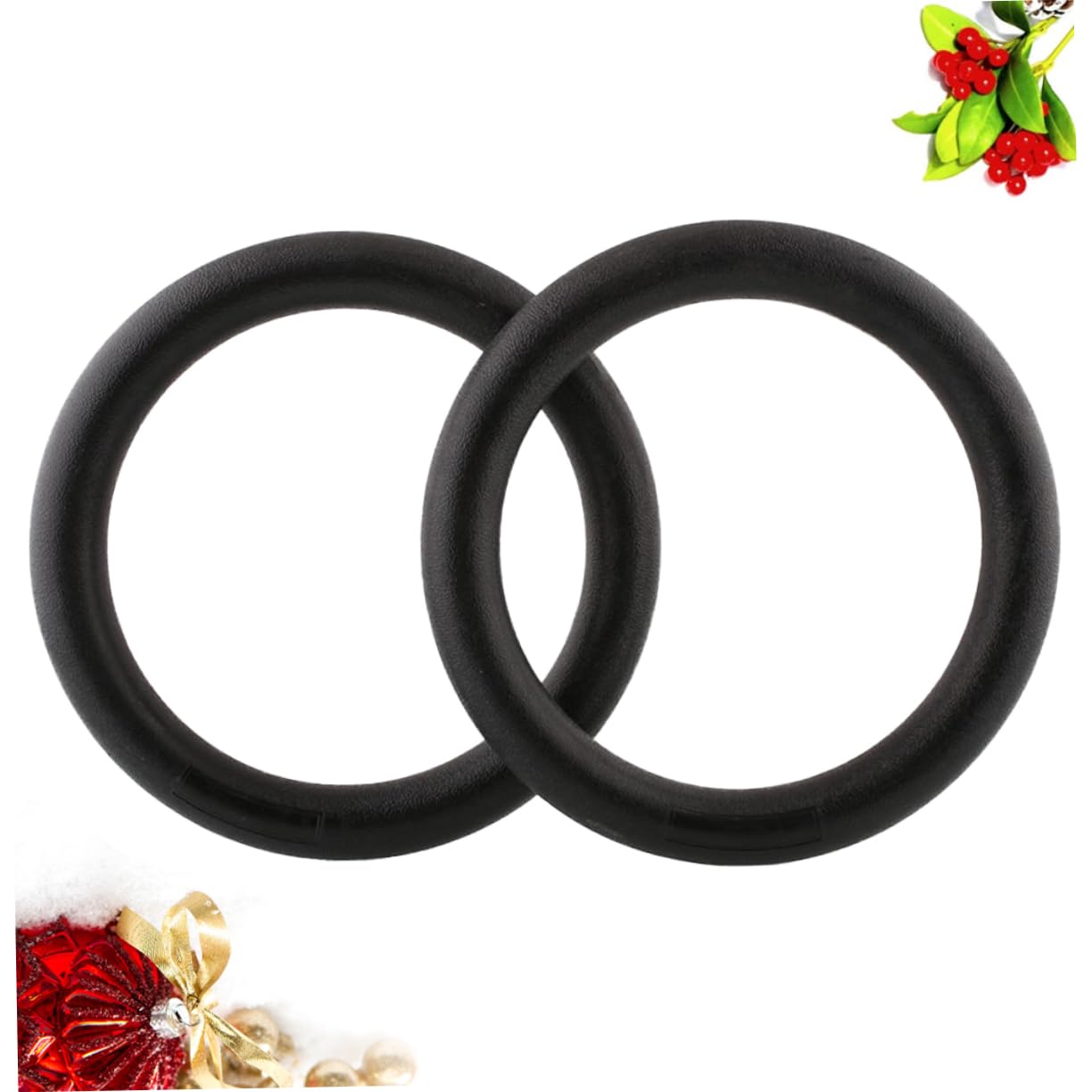 GOOHOCHY 4-Pack Adjustable Gymnastic Rings for Strength Training, Pull Ups, CrossFit & Home Workouts - Heavy Duty Wooden Gym Rings with Straps for Men & Women - Perfect for Indoor & Outdoor Fitness
