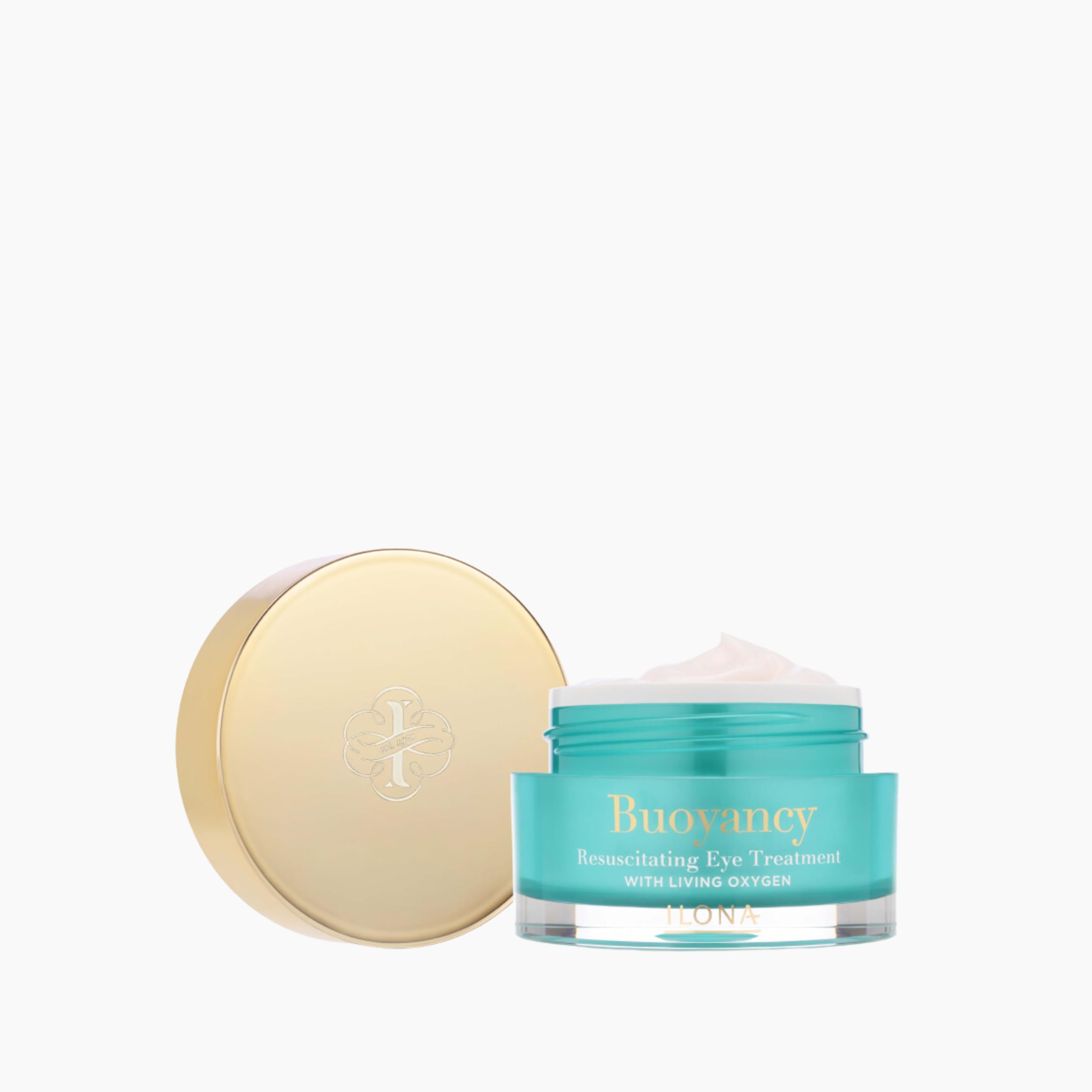 ILONA Buoyancy Lightweight Eye Cream for Dark Circles & Wrinkles - Oxygenating Formula with Collagen, Caffeine & Peptides - Firming & Hydrating Treatment for Under Eyes & Crow's Feet (0.5 oz) - Perfect for Morning & Night Skincare Routine