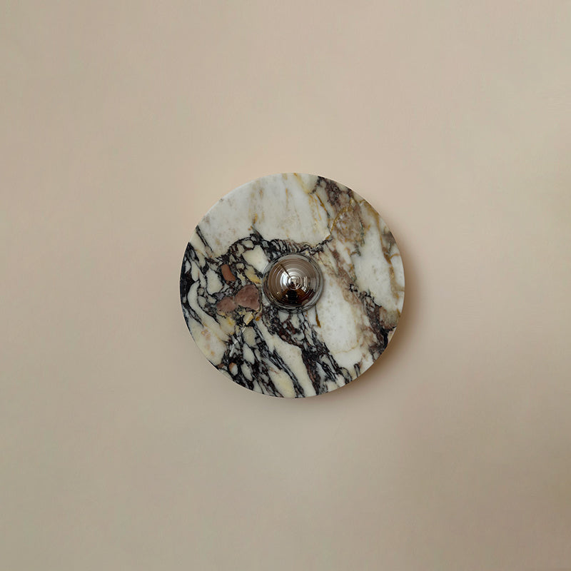 Calacatta Marble Wall Sconce Light - Modern Gold Finish Bathroom Vanity Lighting for Bedroom, Hallway & Living Room Decor