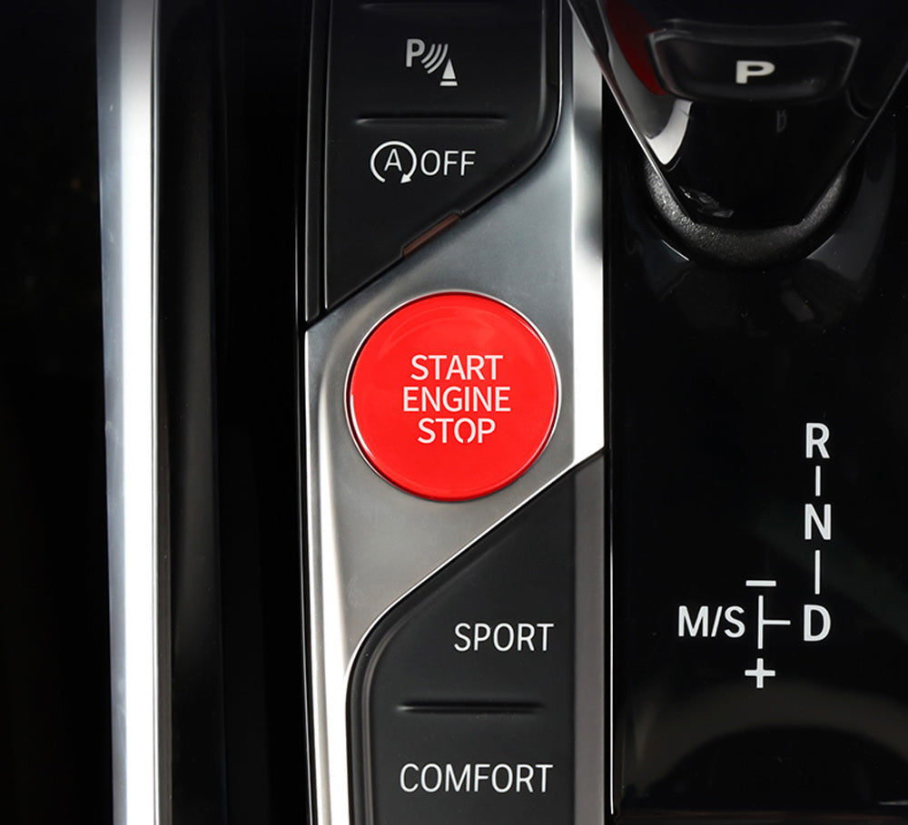 BMW Gxx 2 3 4 8 Series X5 X6 X7 Z4 Red Engine Push Start Button - High Performance Ignition Switch Upgrade for Sports Cars - Perfect for Racing & Car Enthusiasts