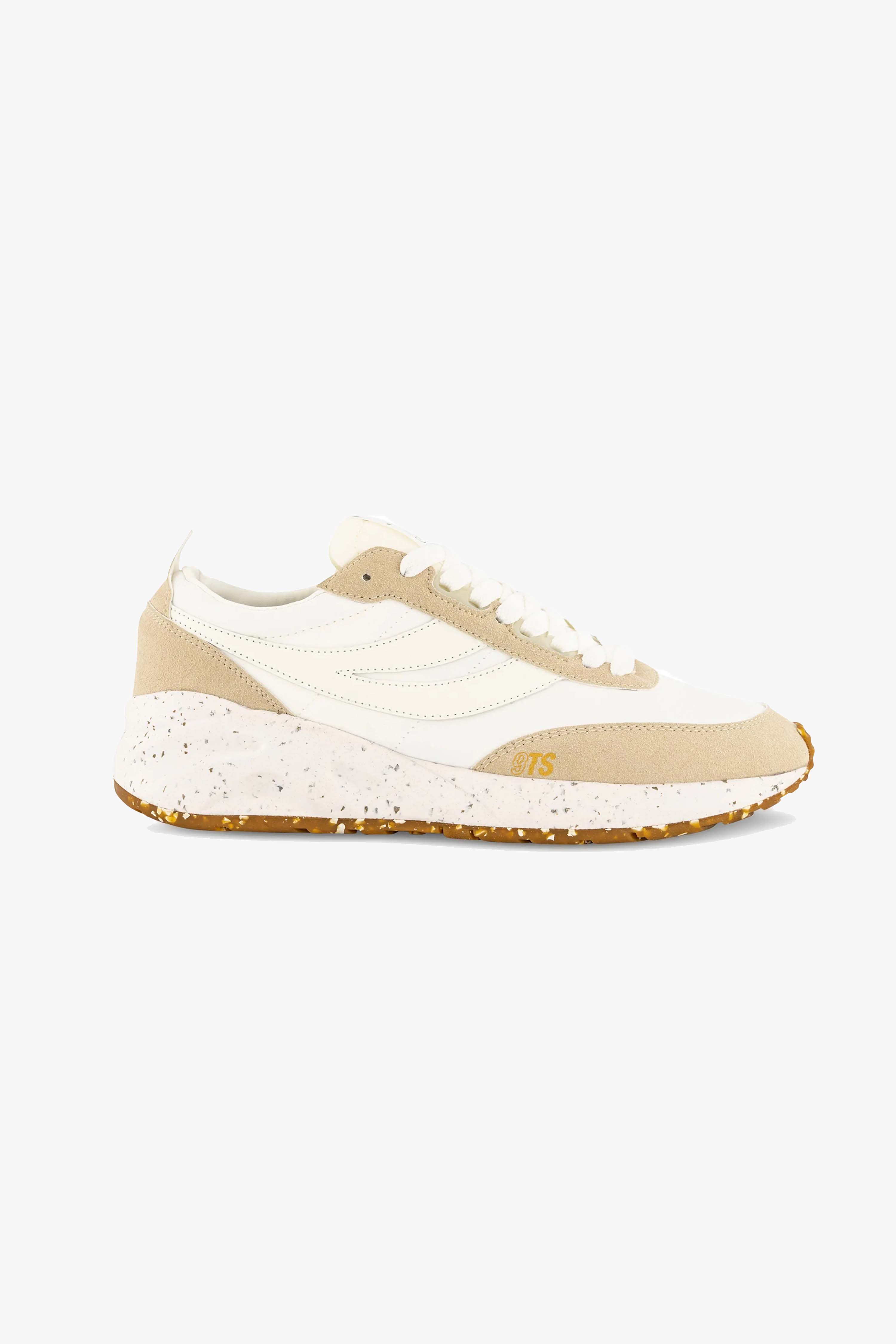 4089 Beige 9TS Slim Vegan Leather Sneakers - Comfortable & Stylish Women's Shoes for Casual Wear, Work & Everyday Outfits