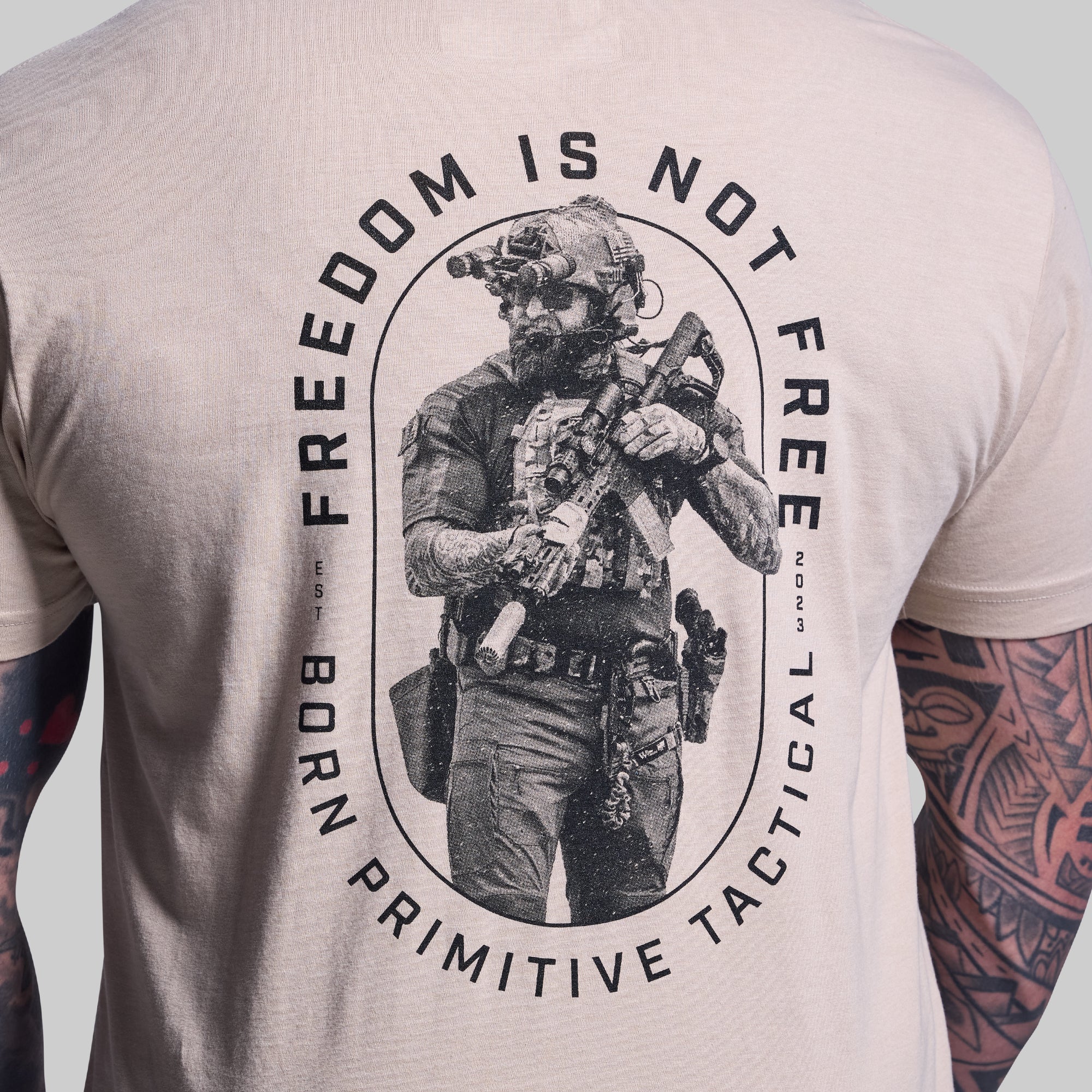 Tactical Operator T-Shirt for Men - Tan Military Tee - Durable & Comfortable for Outdoor, Hiking & Tactical Training